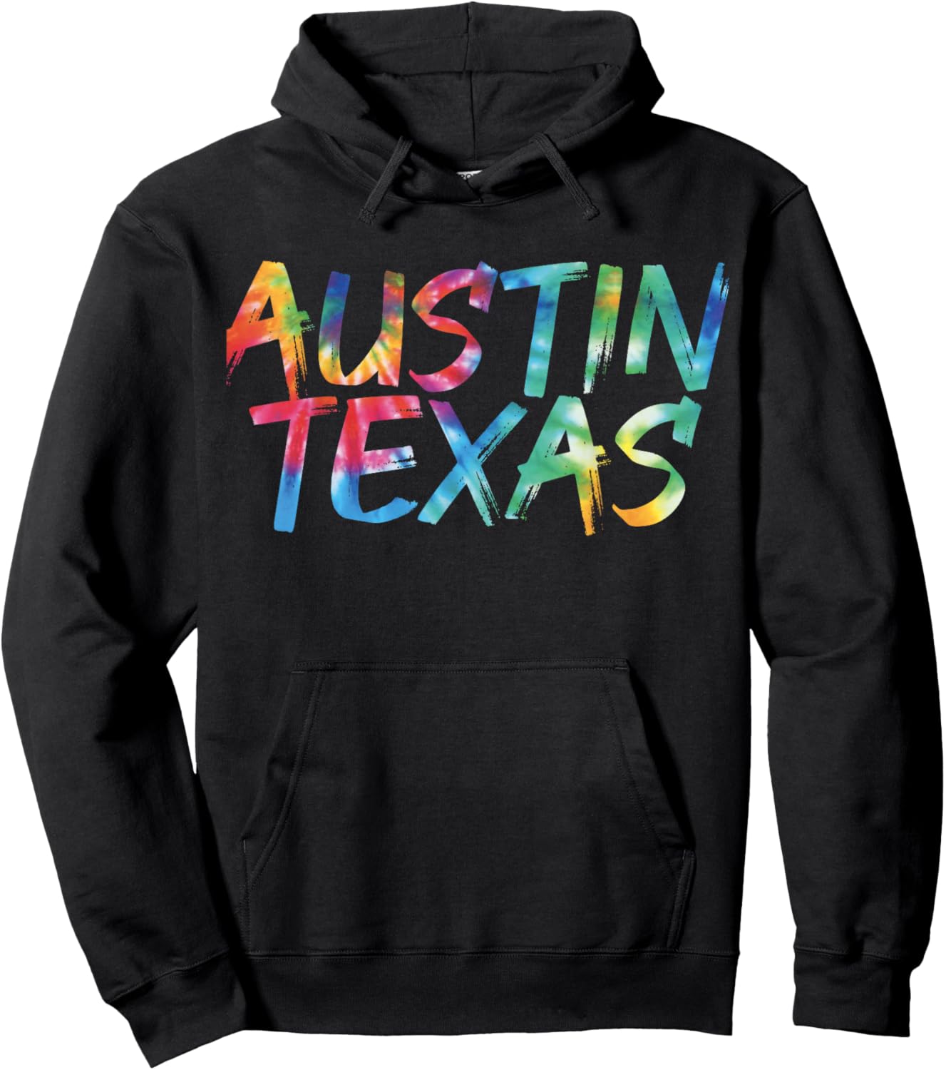Austin Texas Tie Dye Awesome Vintage Inspired Streetwear Hoodie - Hoodie | Black