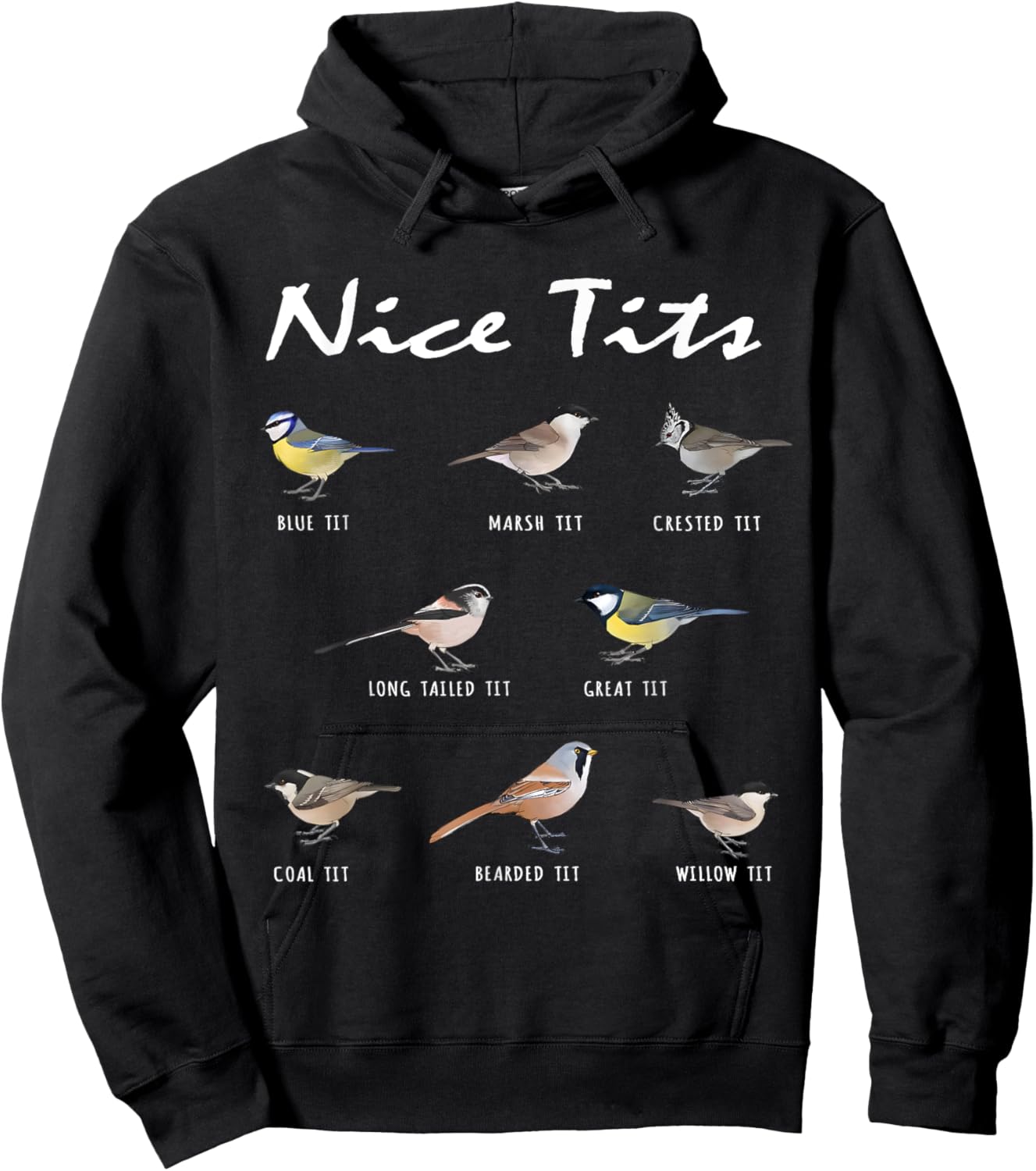 Nice Tits Jigfoxy Bird Fowl Language Bird Bird Watching Hoodie - Hoodie | Black