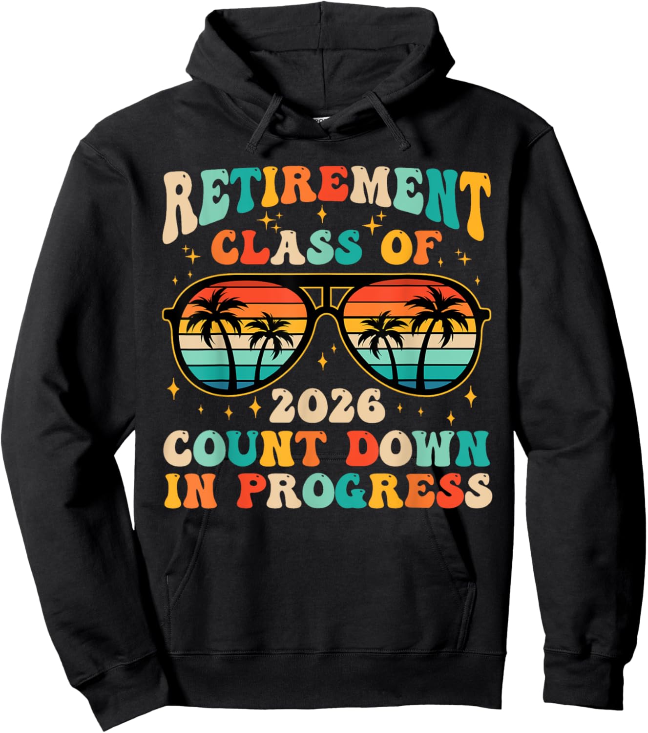 Retirement Class Of 2026 Count Down Progress Retired Teacher Hoodie - Hoodie | Black