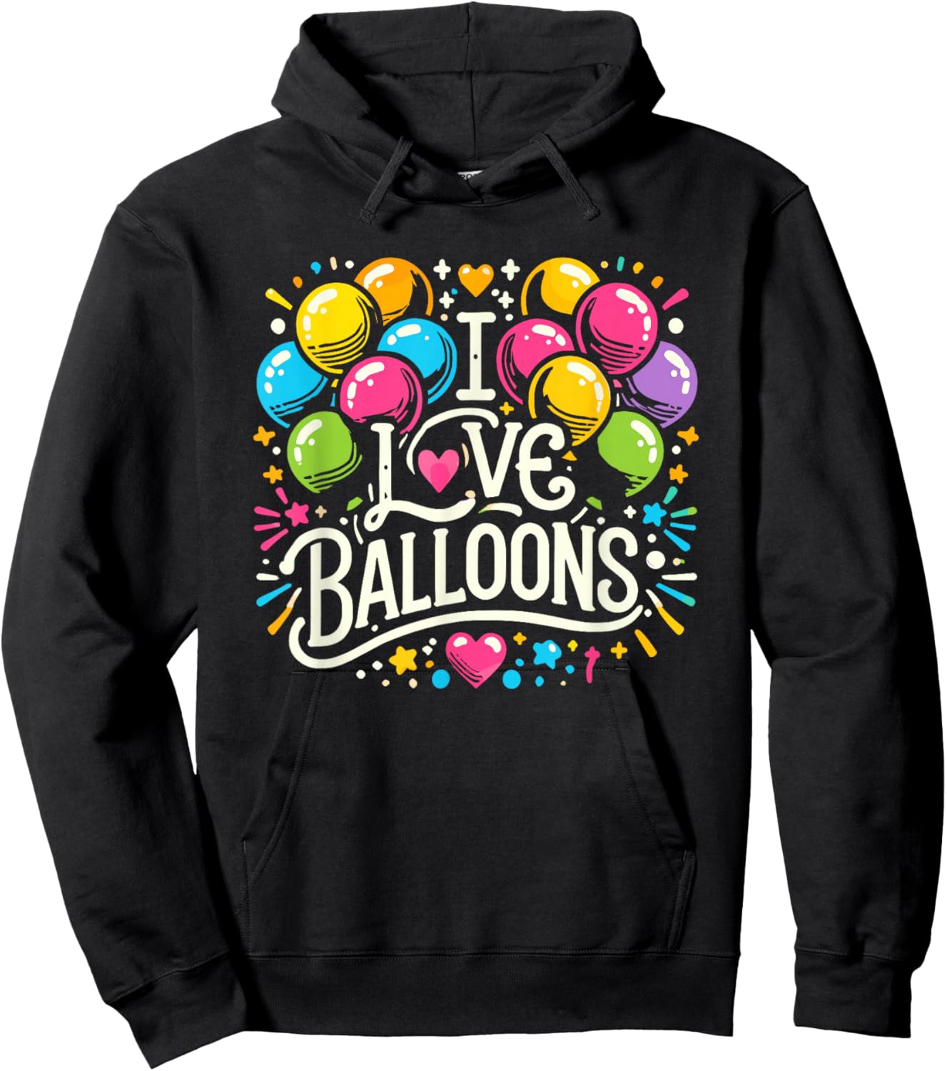 I Love Balloons Funny Balloon Lover Looner Hoodie - Hoodie | Black
