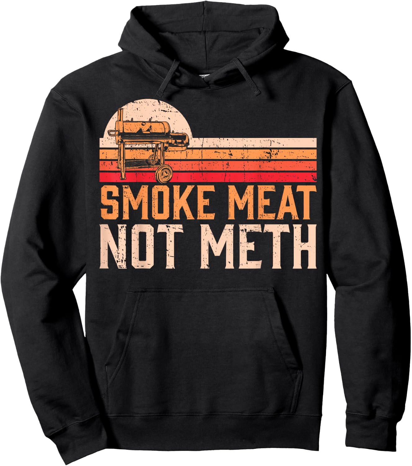 Smoke Meat Not Meth Brisket BBQ Grill Hoodie - Hoodie | Black
