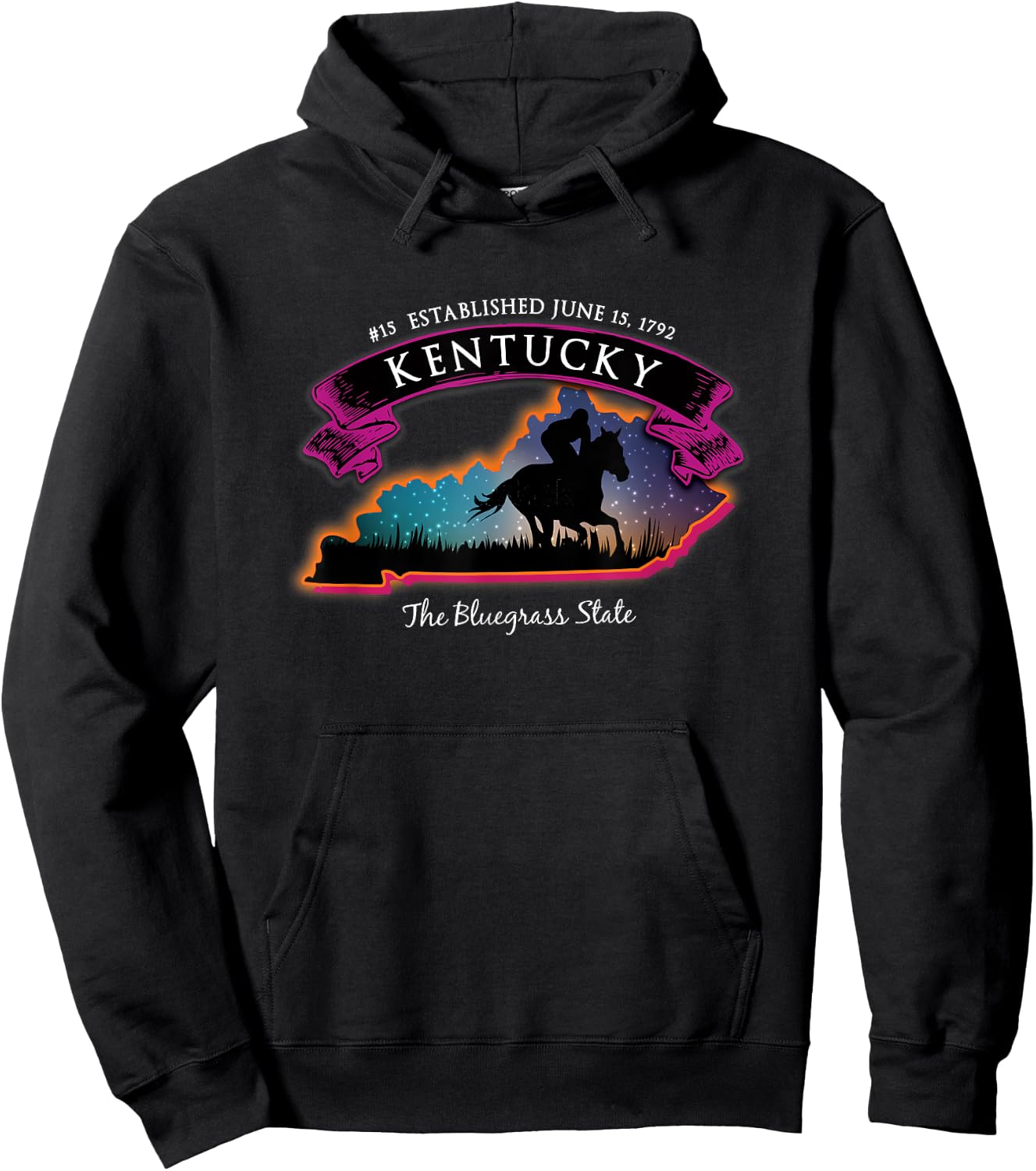 Kentucky Horse Racing Souvenir Hoodie - Hoodie | Black