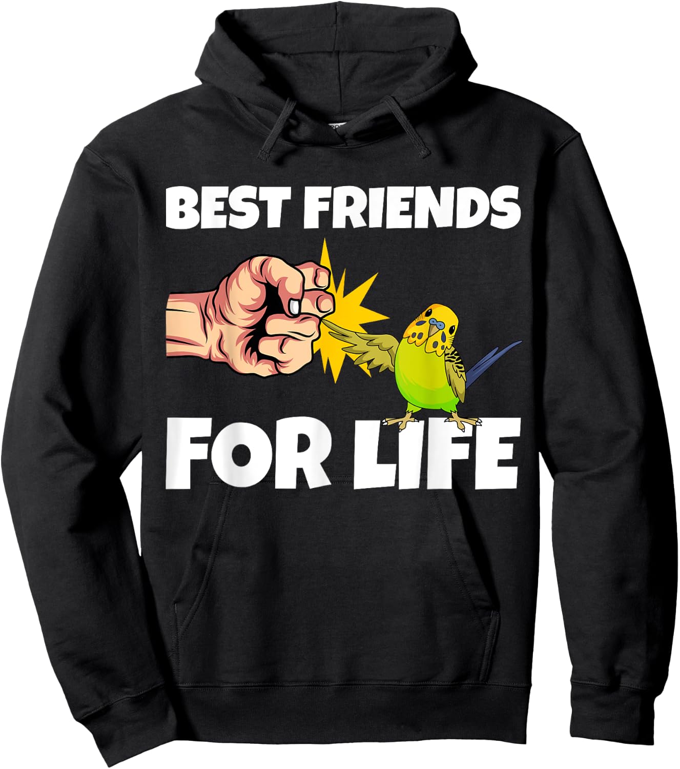 Budgie Best Friends for Life Parakeet Budgerigar Gift Hoodie - Hoodie | Black