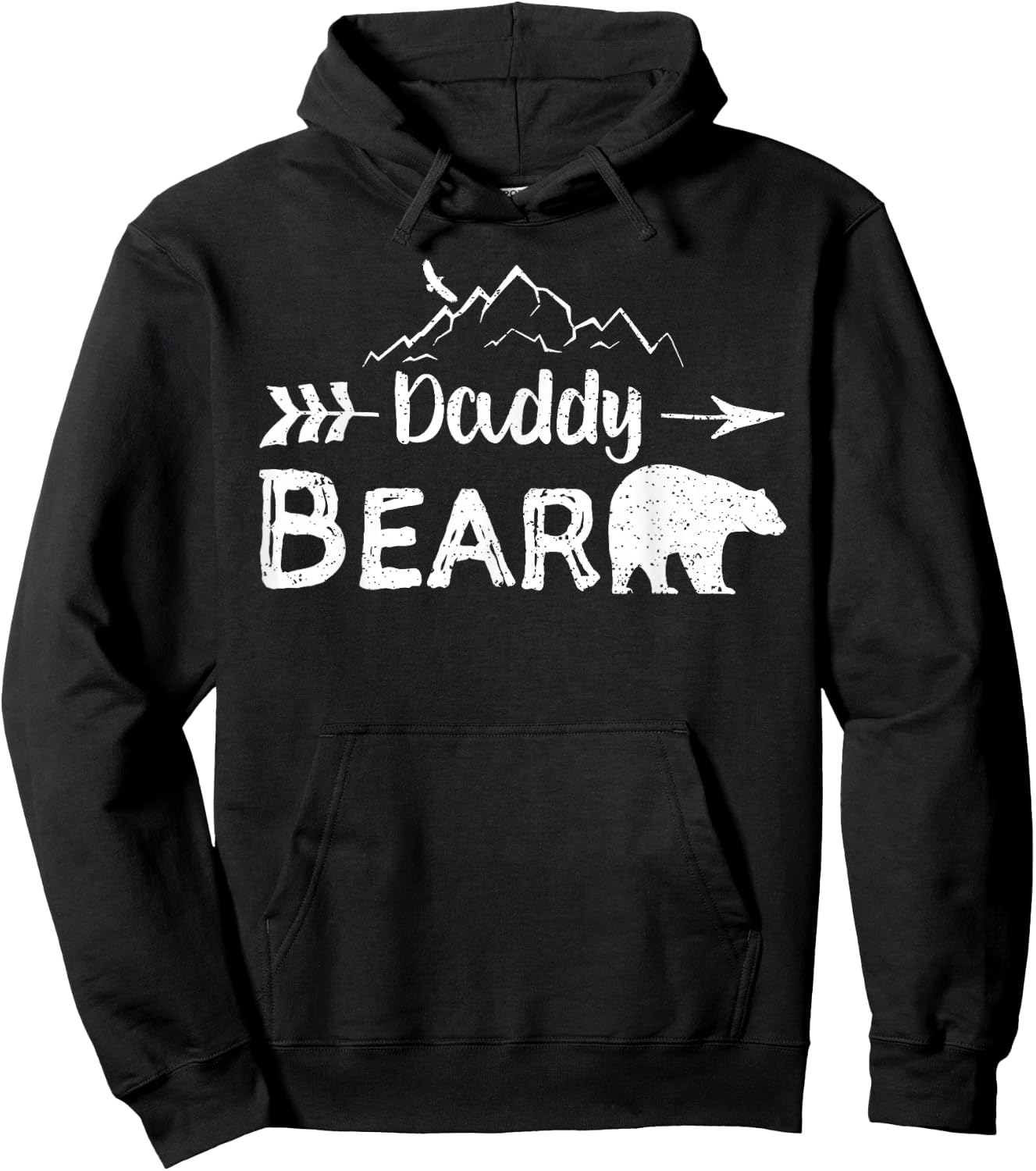 Daddy Bear Shirt Matching Family Mama Papa Bear Camping Gift Hoodie - Hoodie | Black