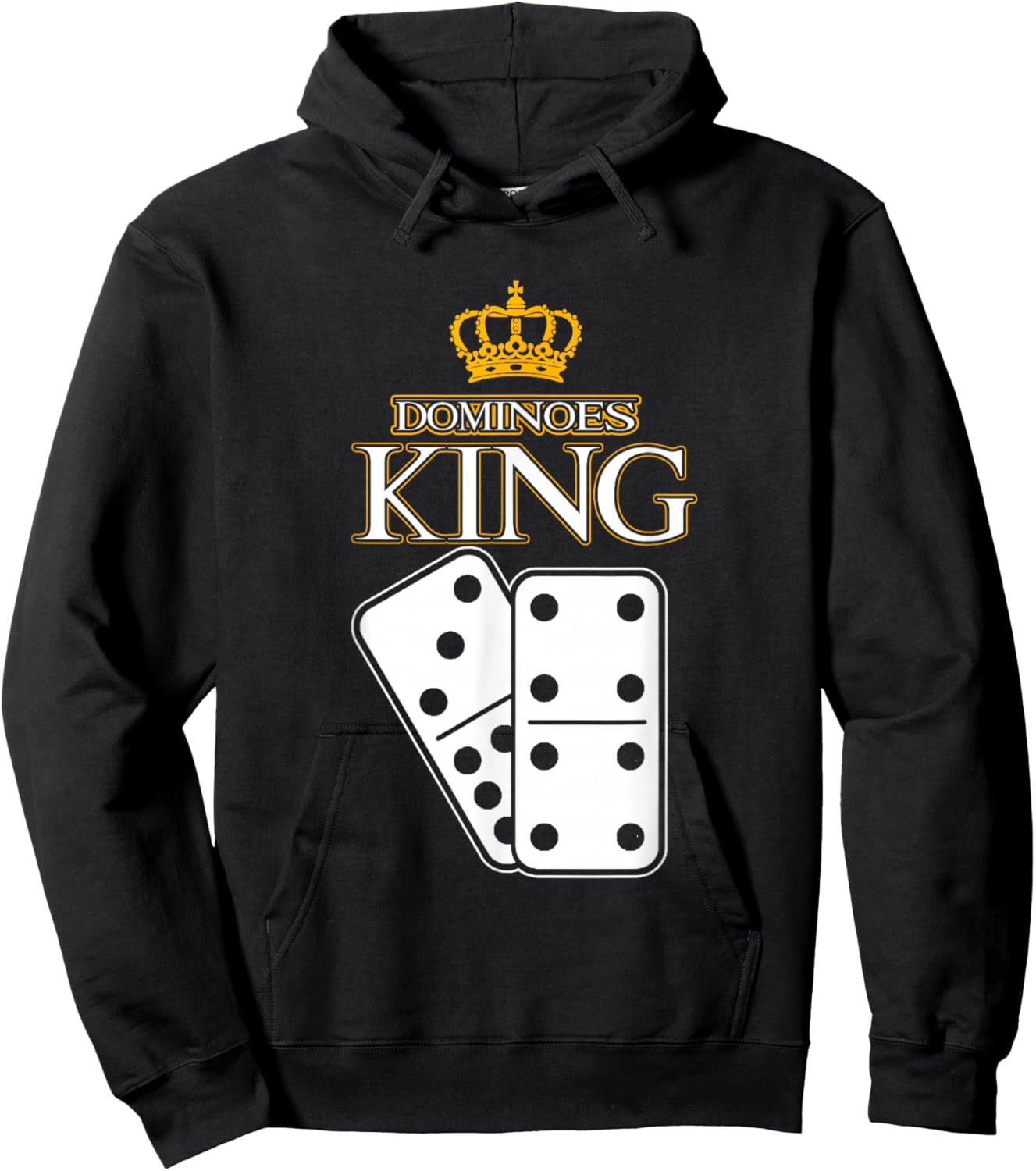 Dominoes King | Domino Bones | Dominoes Player Hoodie - Hoodie | Black