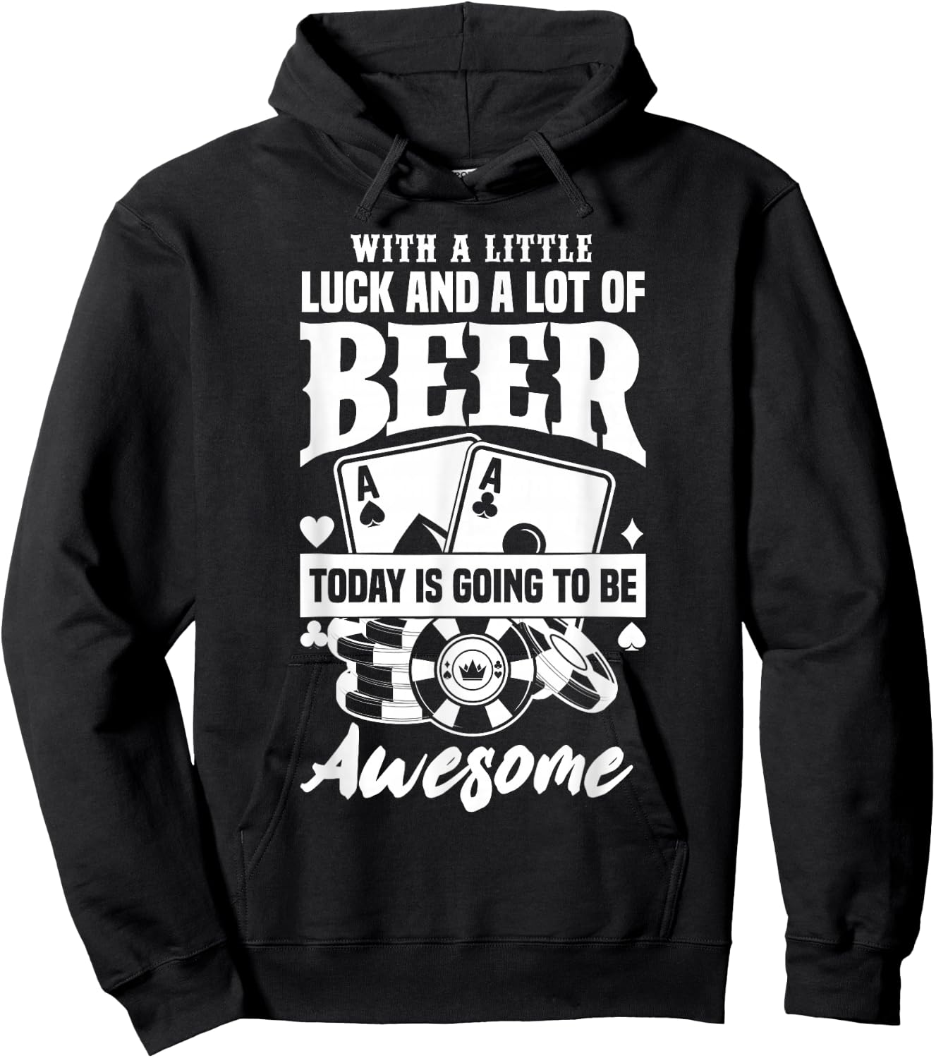 Funny Slot Machine Beer Casino Las Vegas Gambling Gambler Hoodie - Hoodie | Black