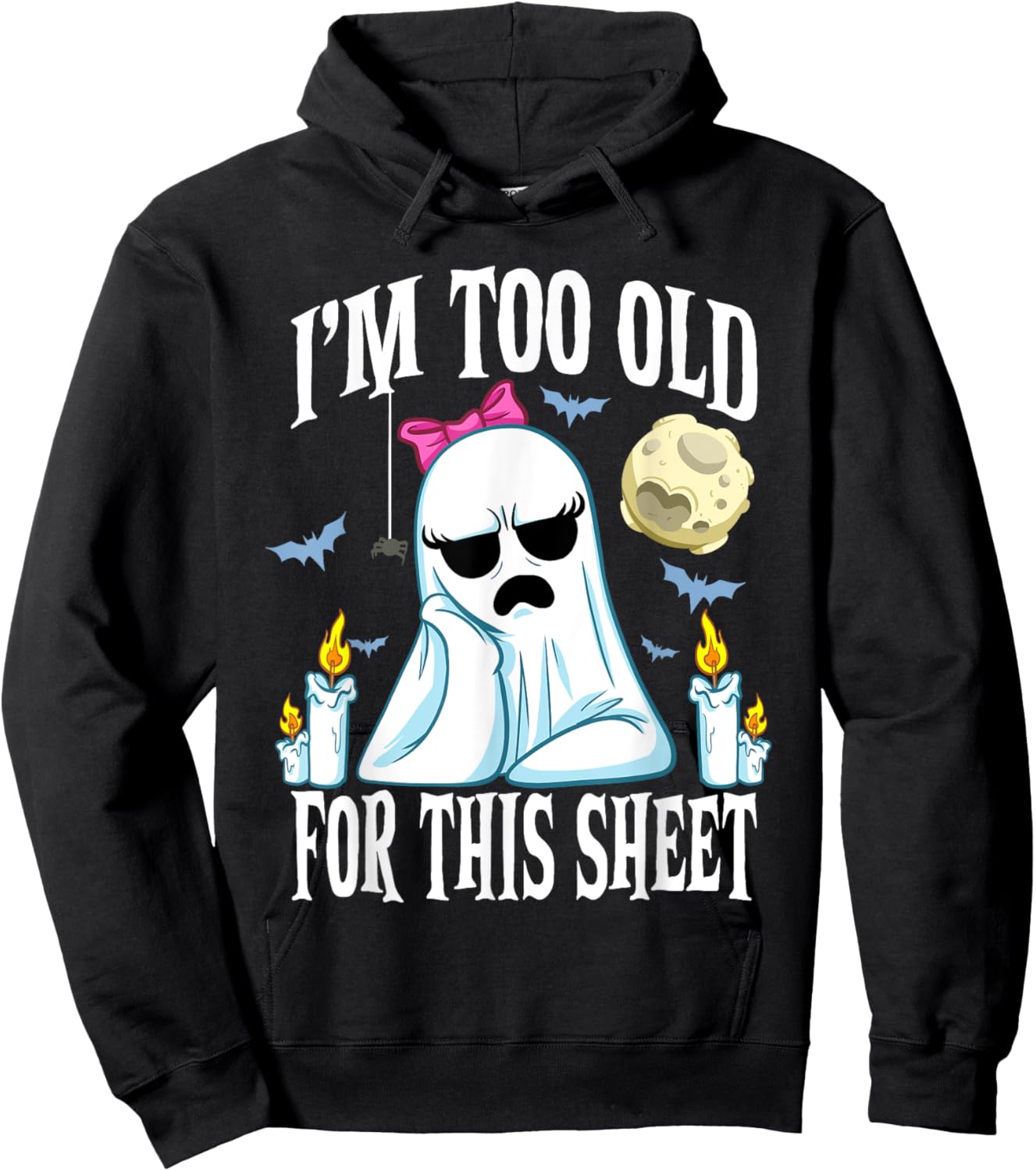 Funny Halloween Ghost Face Costume Adult Hoodie - Hoodie | Black