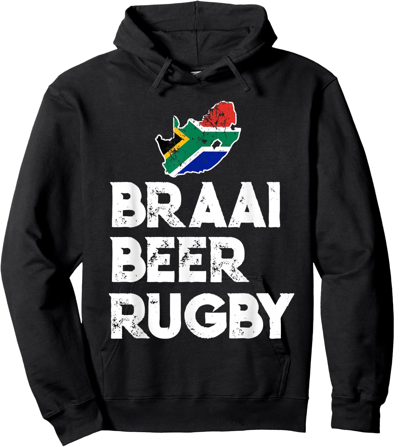 South African Braai Beer Rugby Flag Patriotic Hoodie - Hoodie | Black