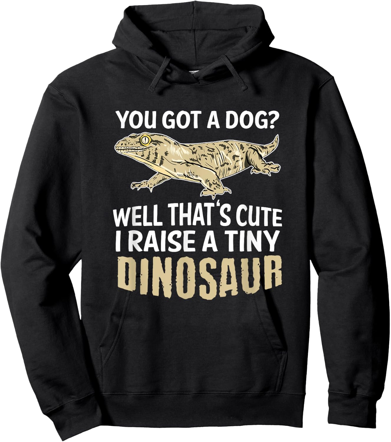 Leachie Gecko New Caledonian Giant Gecko Gift Lizard Reptile Hoodie - Hoodie | Black