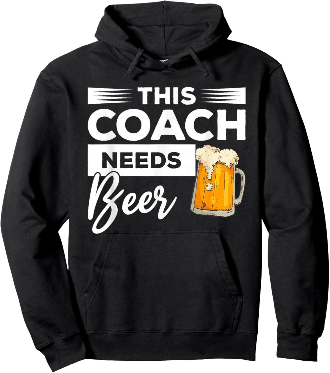 This Coach Needs Beer Drinking Coaching Hoodie - Hoodie | Black