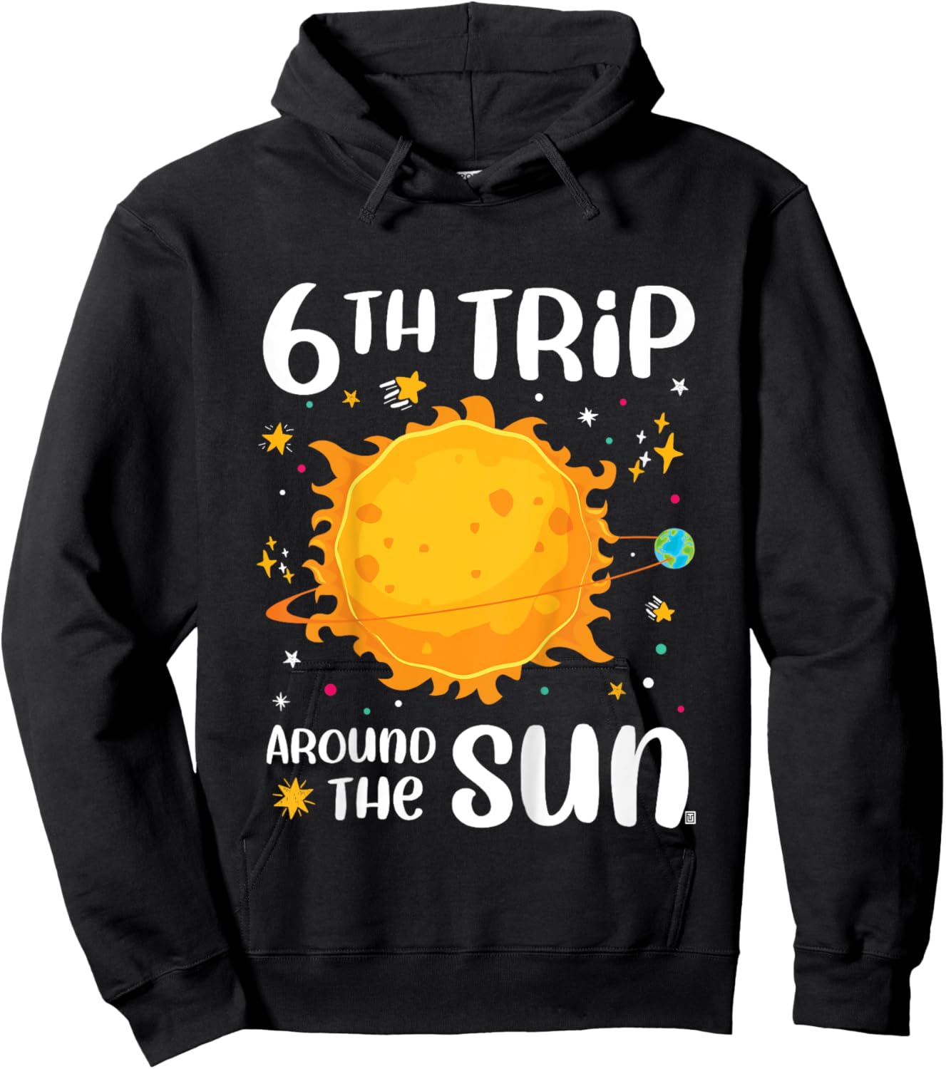 6th Birthday 6th Trip Around The Sun Hoodie - Hoodie | Black