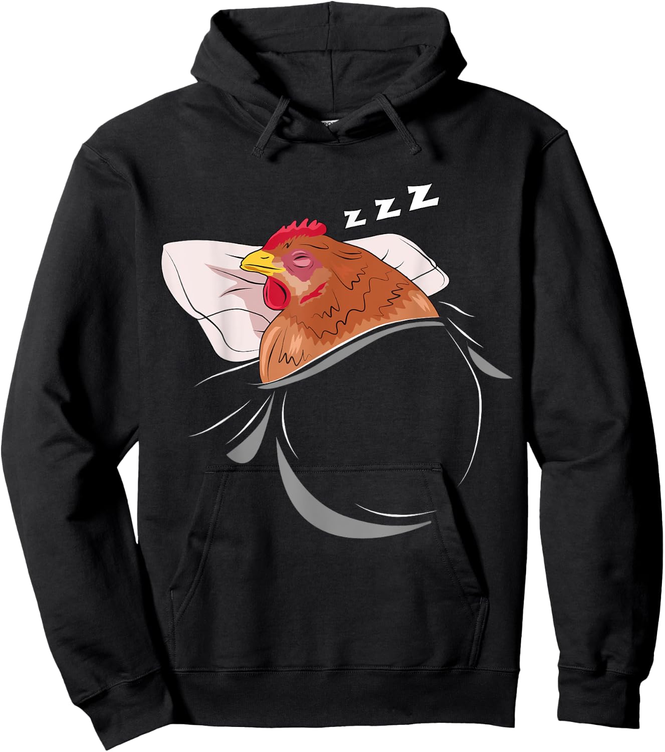 Chicken Sleeping Pajamas Nap PJs Outfit Farmer Gift Chicken Hoodie - Hoodie | Black