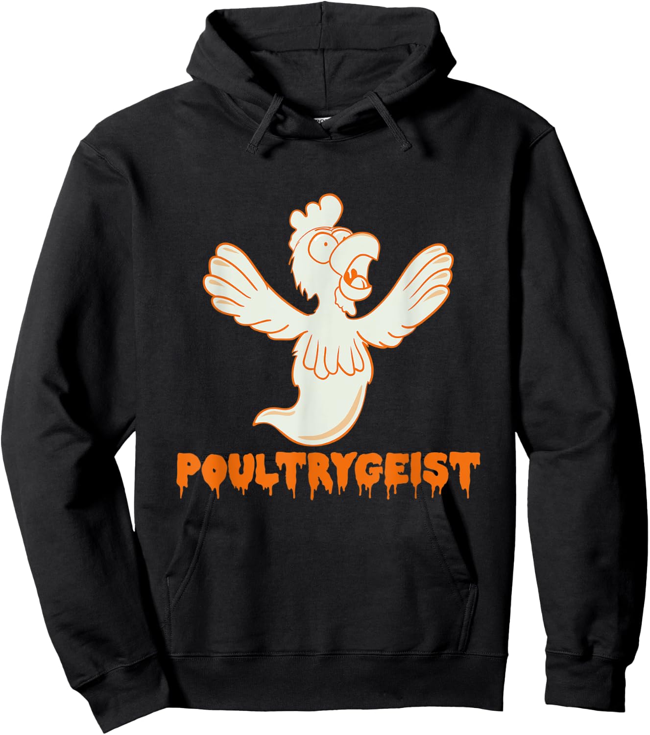 Poultrygeist Funny Chicken Ghost Pun Hoodie - Hoodie | Black