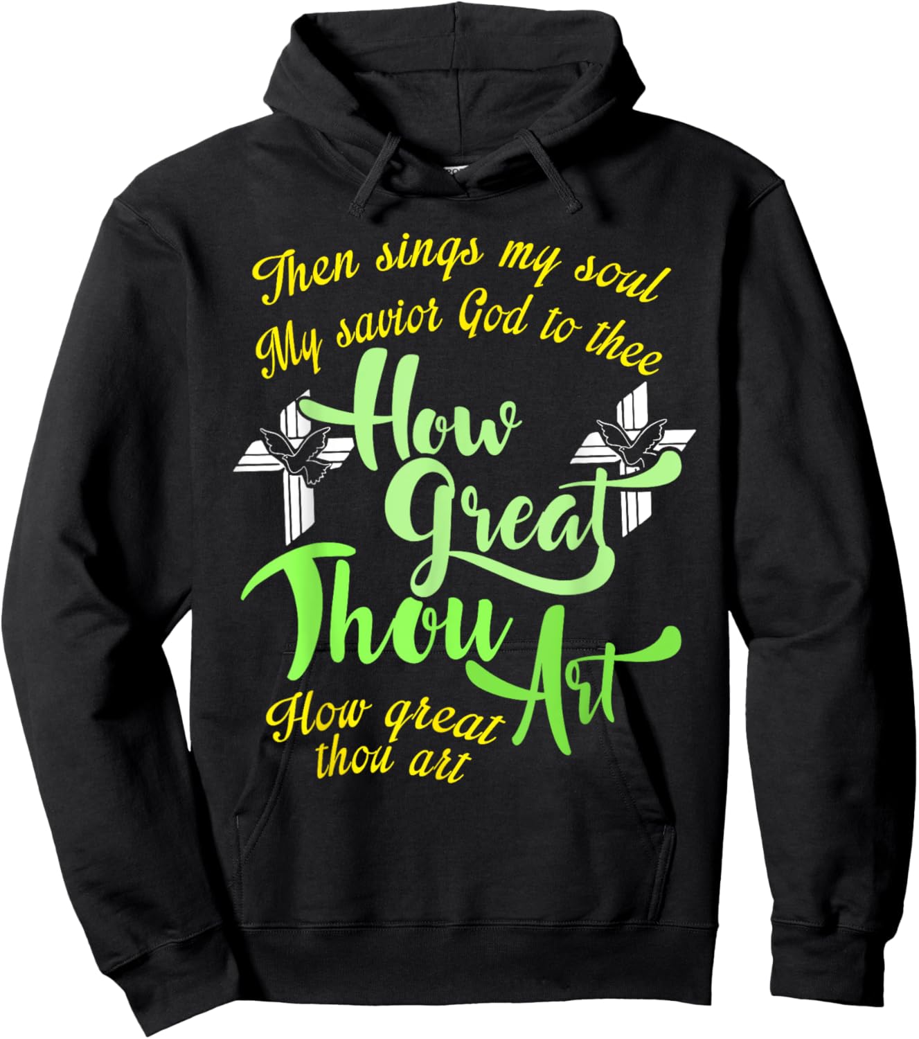 How Great Thou Art Christian Gift Hoodie - Hoodie | Black