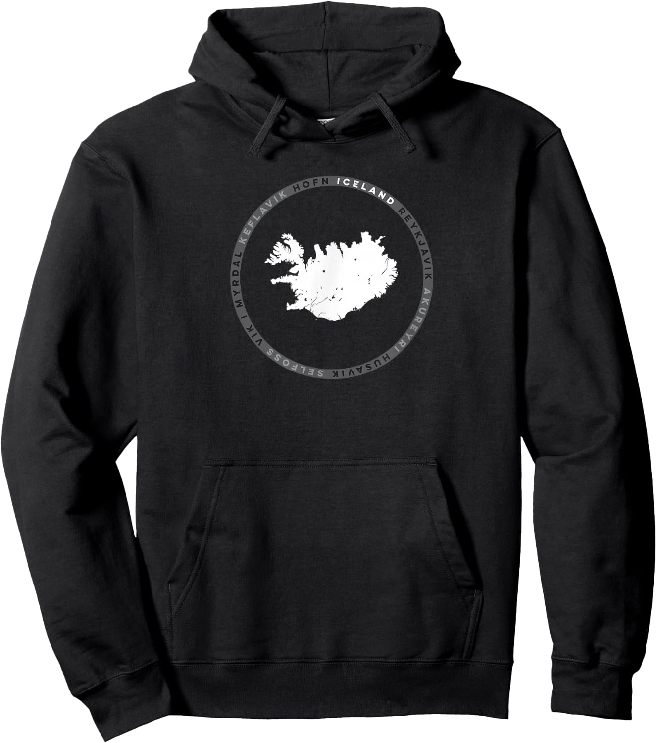 Iceland Graphic T Hoodie - Hoodie | Black