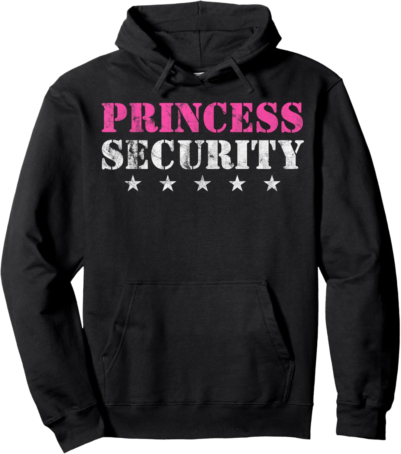 Princess Security Birthday Party Funny Dad Girl Boyfriend Hoodie - Hoodie | Black