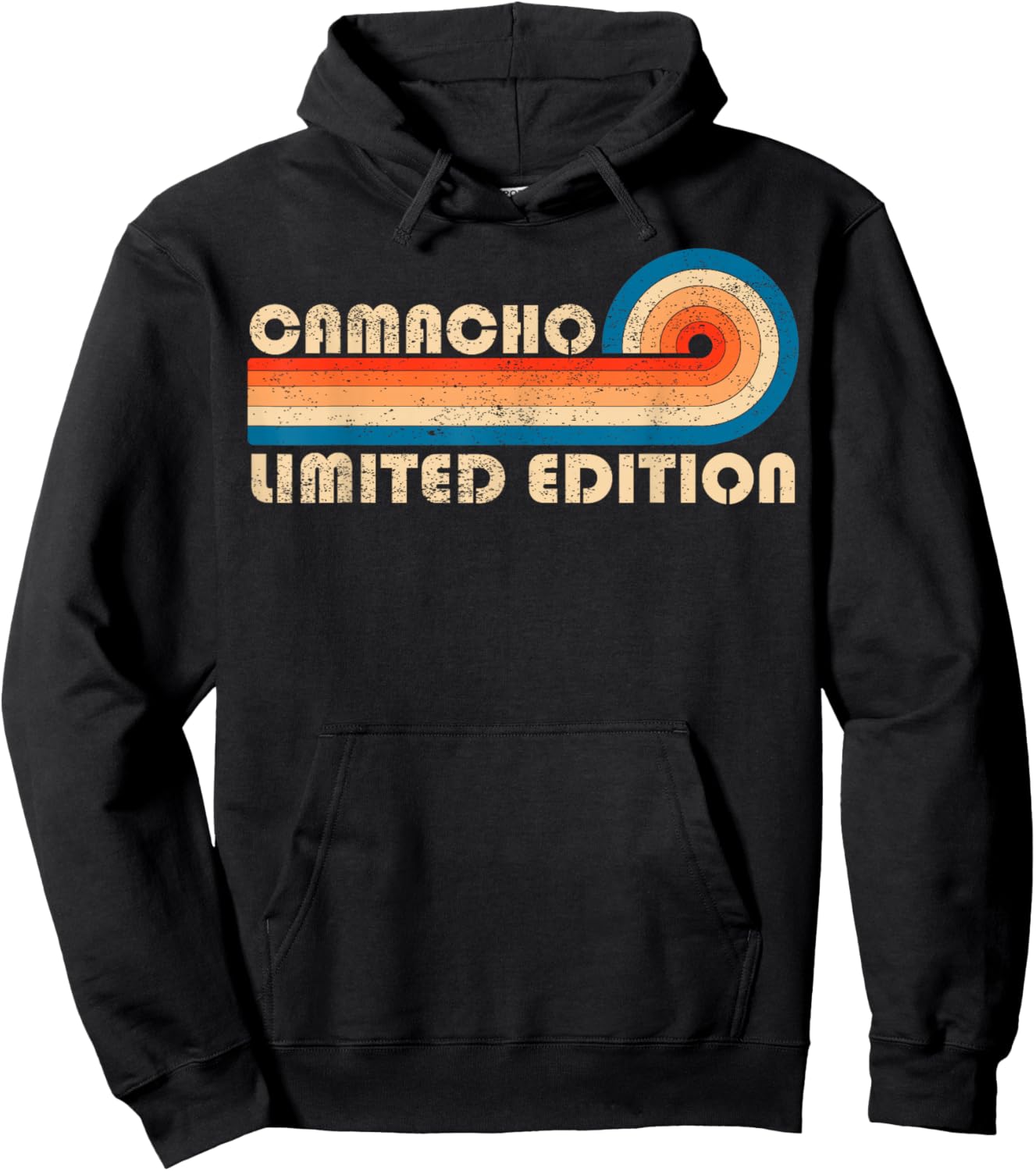 CAMACHO Surname Retro Vintage 80s 90s Birthday Reunion Hoodie - Hoodie | Black