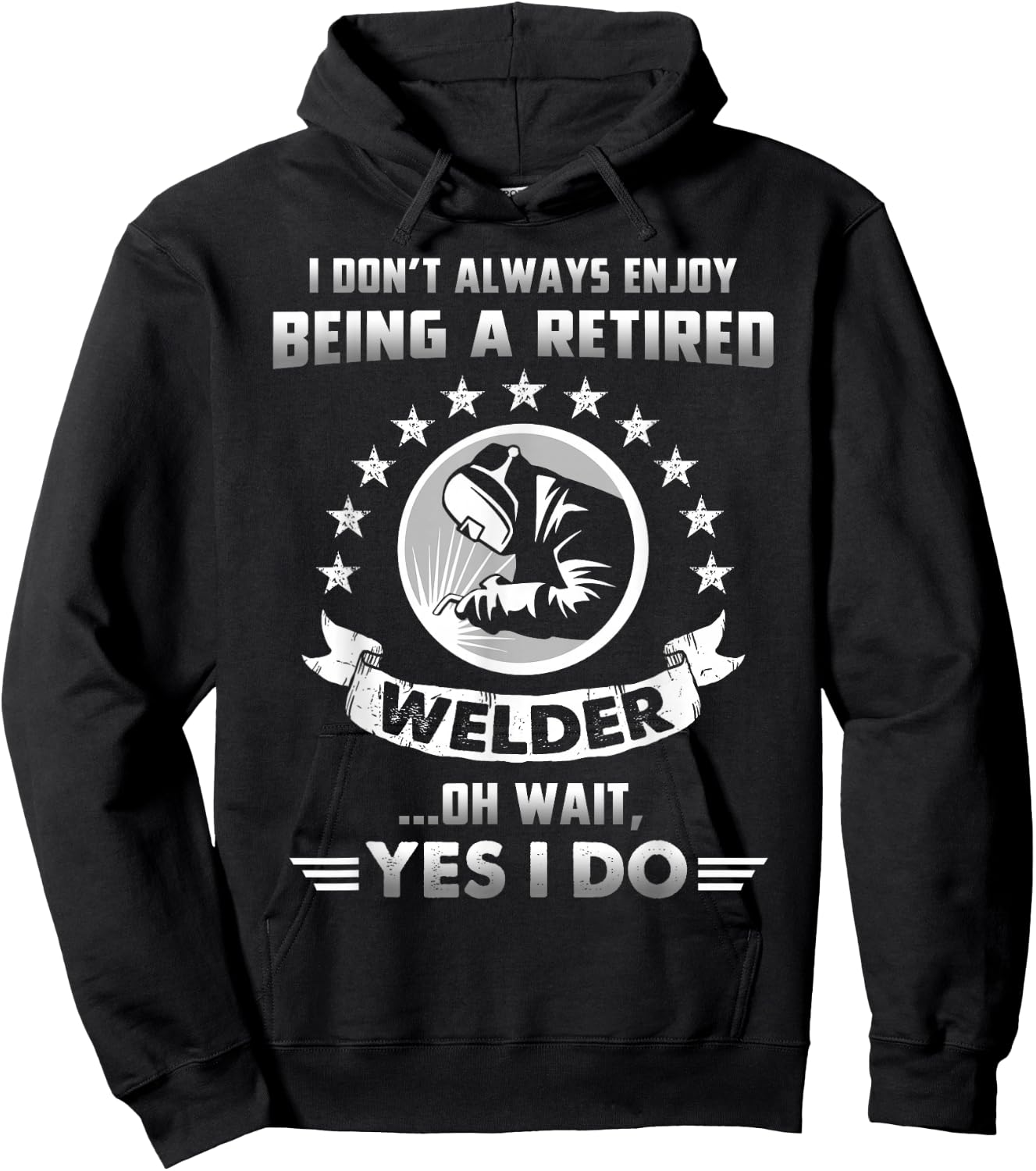 Funny Retired Welder Retirement Gift Hoodie - Hoodie | Black