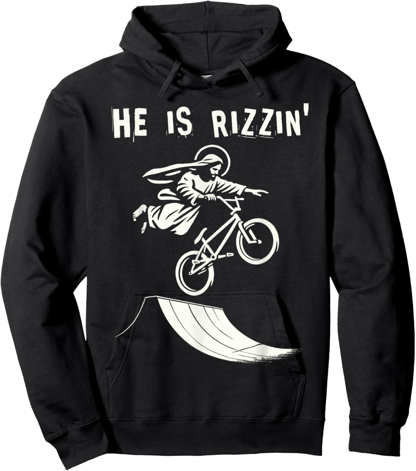 Bmx Jesus & bmx funny jesus christ christian bike ride kid Hoodie - Hoodie | Black