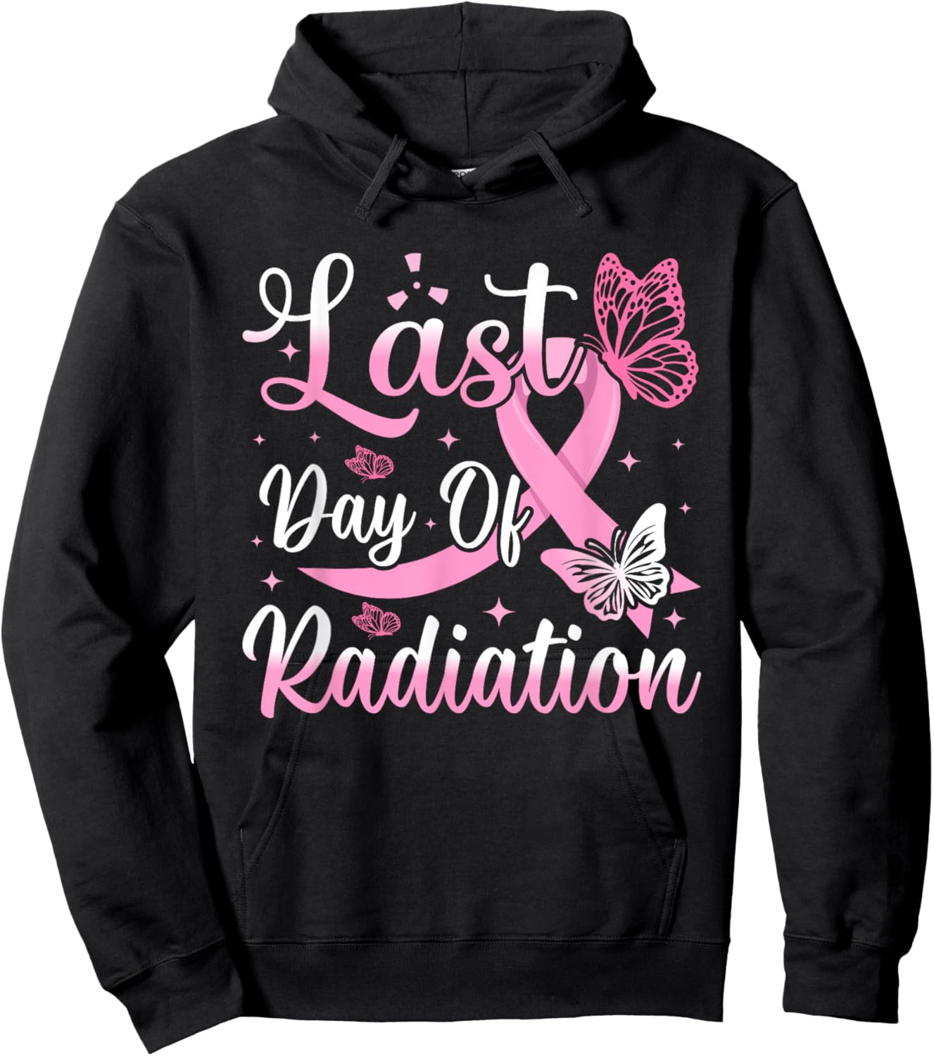 Last Day Of Radiation Chemotherapy Cancer Survivor Awareness Hoodie - Hoodie | Black