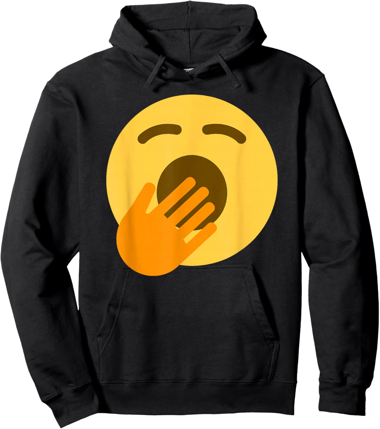 Yawning Face Hoodie - Hoodie | Black