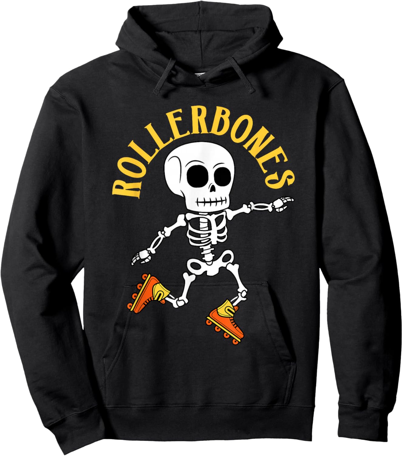 Rollerbones Funny Roller Skating Dancing Skeleton Gift Men Hoodie - Hoodie | Black