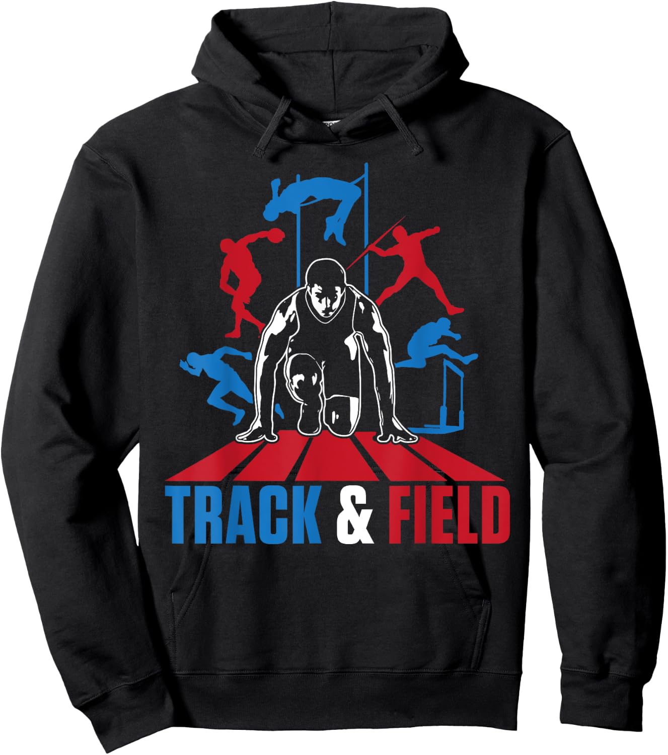 Cute Track And Field Athletics For Boys And Girls Hoodie - Hoodie | Black