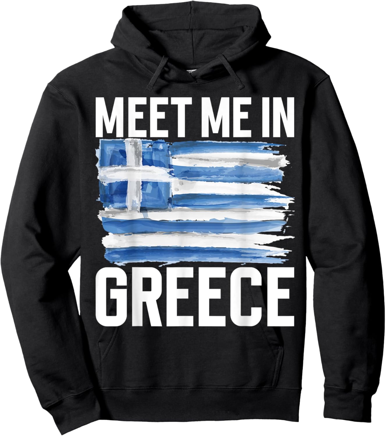 Meet me in Greece Greek Hoodie - Hoodie | Black
