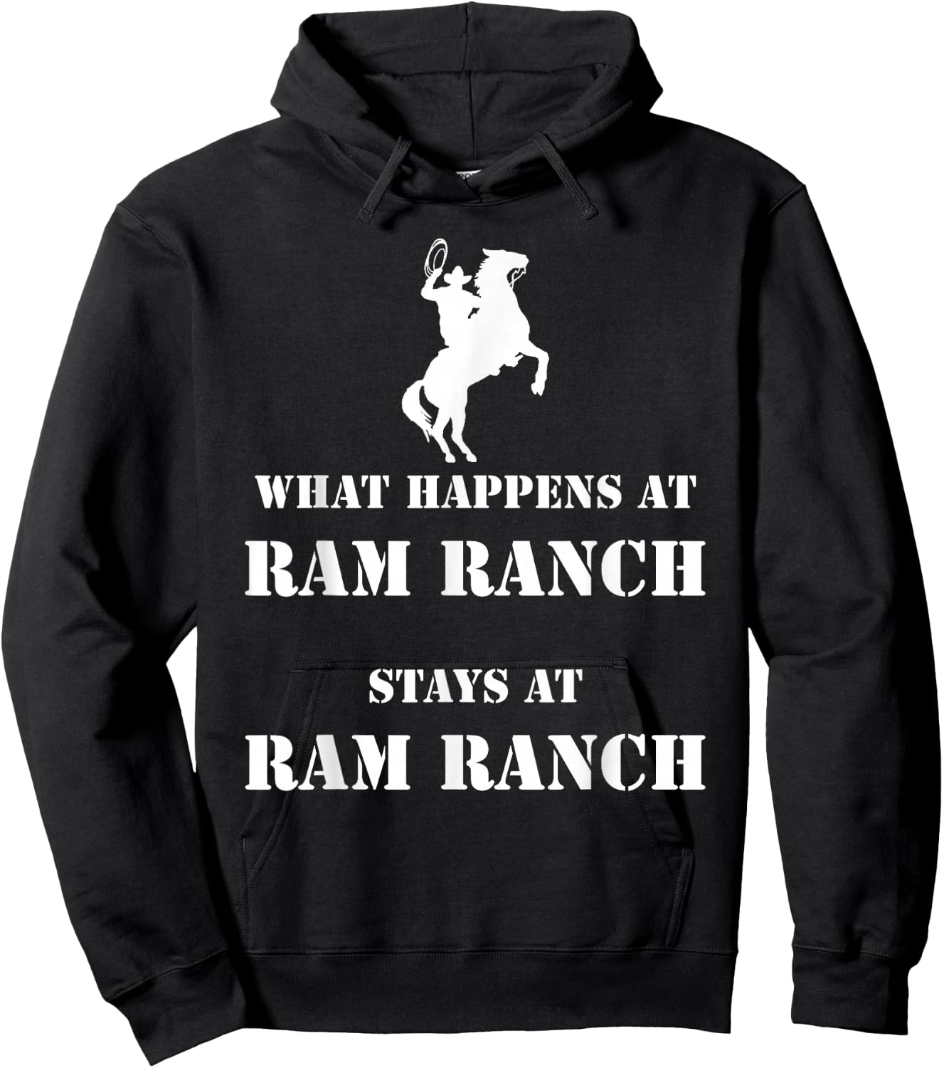 Ram Ranch Cowboy meme Hoodie - Hoodie | Black