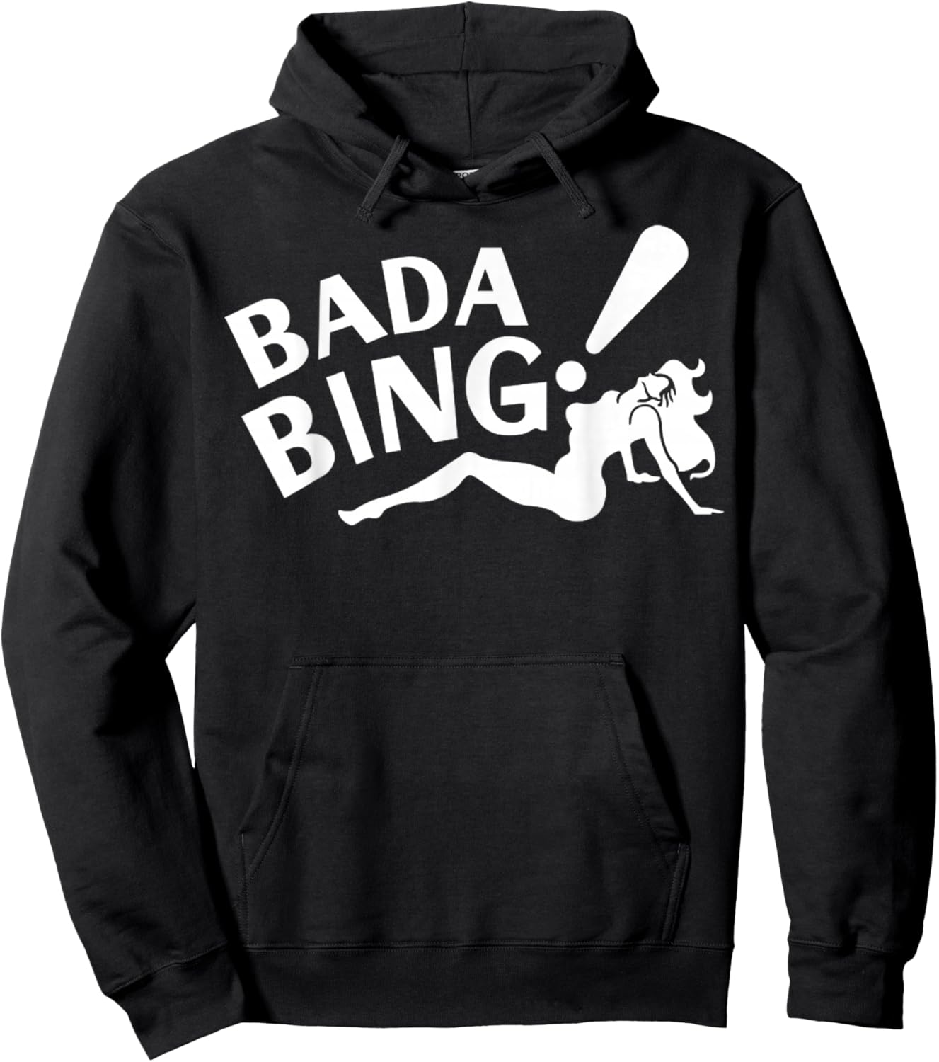 Vintage Funny Bada Sarcastic Bing Retro Sexy Girl Bada Bam Hoodie - Hoodie | Black