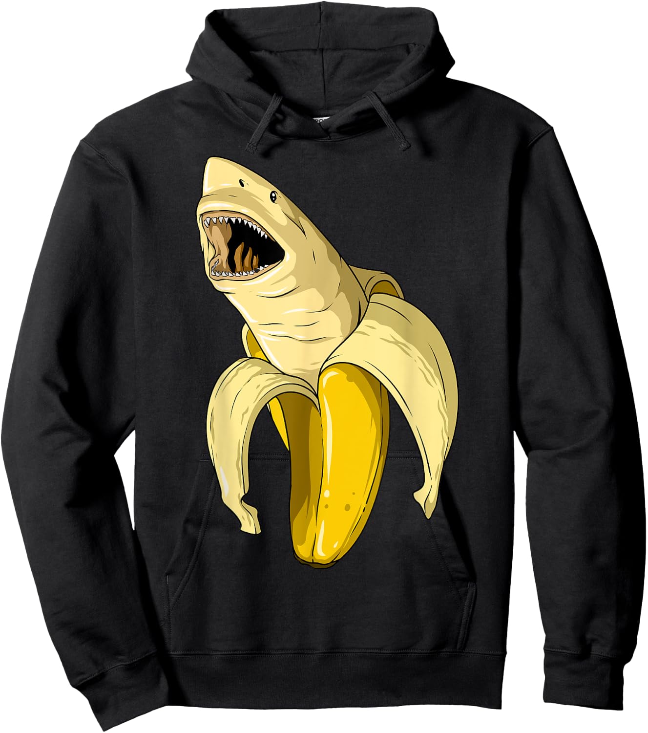 Banana Shark Banana Themed Party Shark Themed Party Hoodie - Hoodie | Black