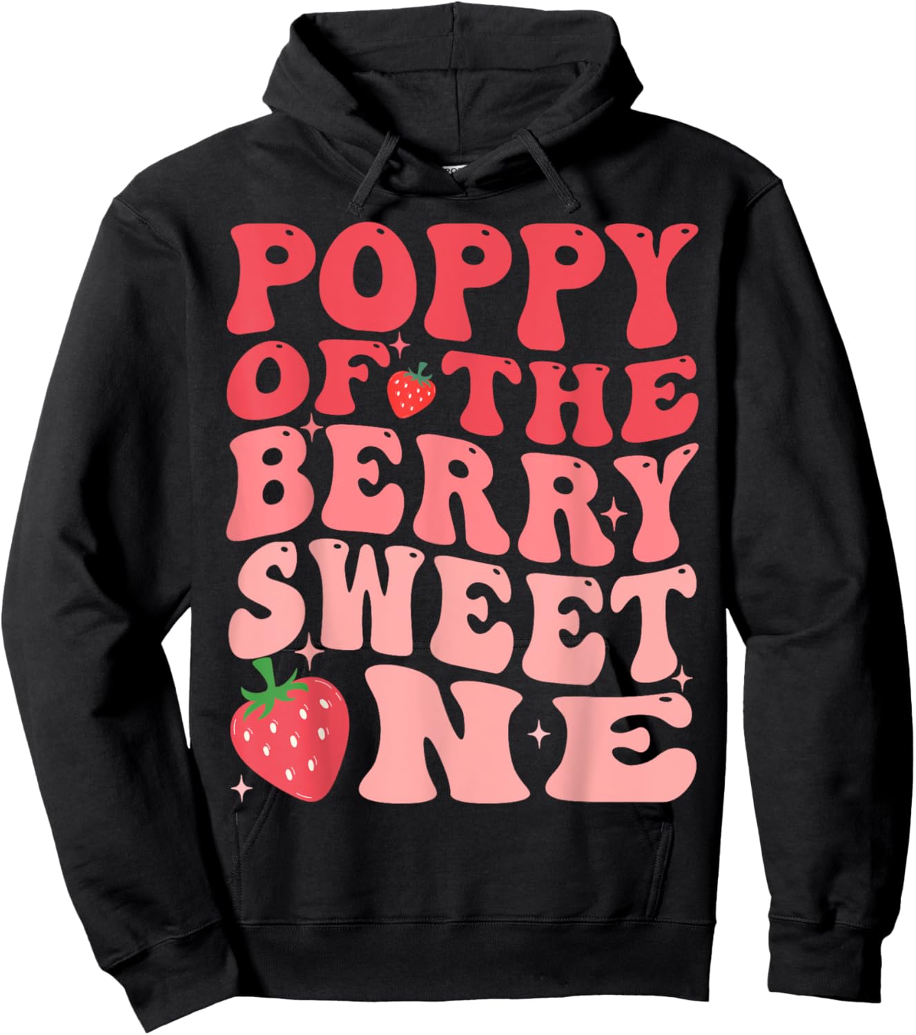 Poppy Of The Berry Sweet One 1st Birthday Strawberry Hoodie - Hoodie | Black