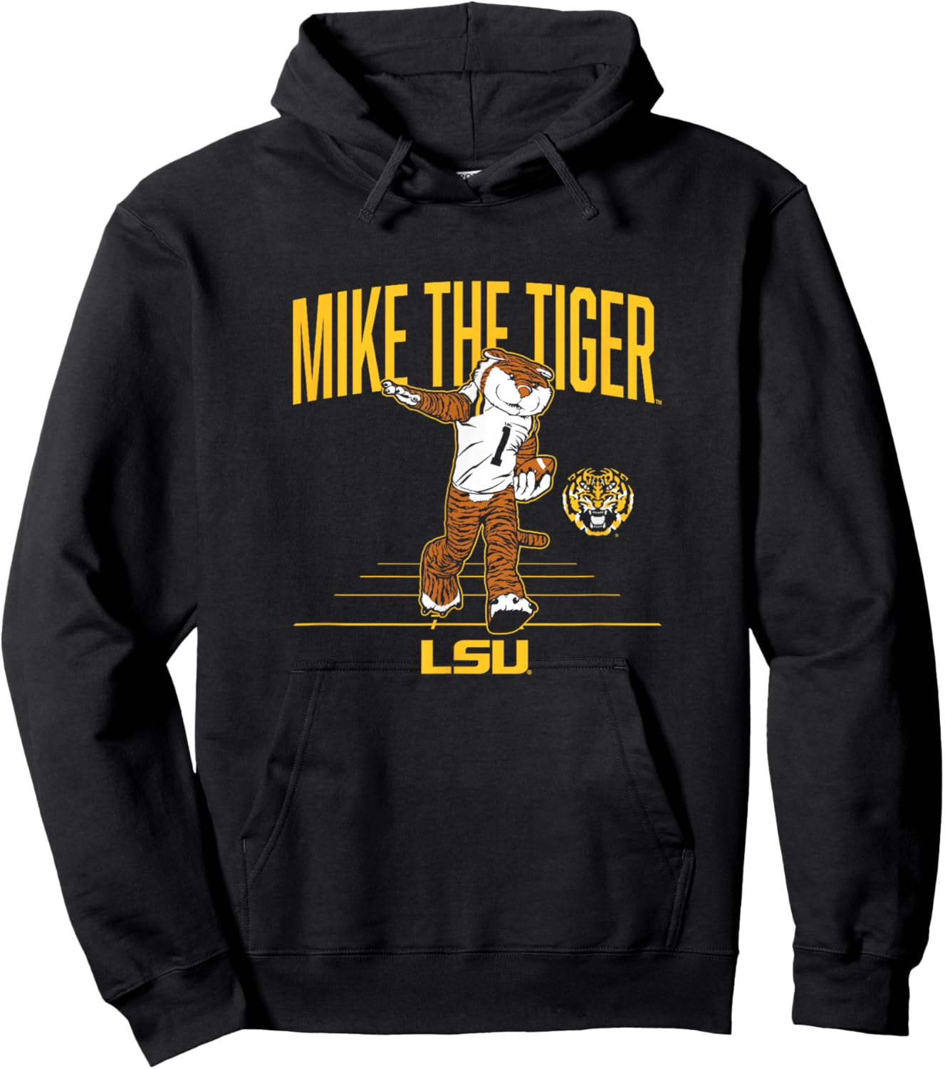 LSU Tigers Football: Mike the Tiger Mascot Hoodie - Hoodie | Black