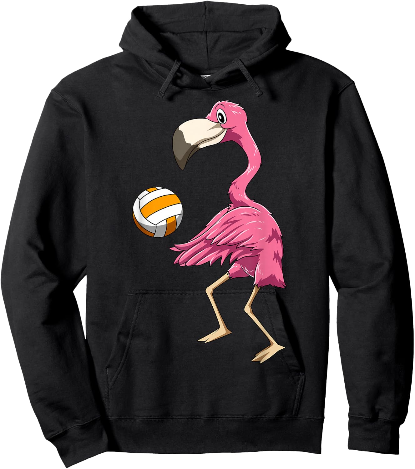 Flamingo Volleyball Flamingo Playing Volleyball Flamingo Hoodie - Hoodie | Black