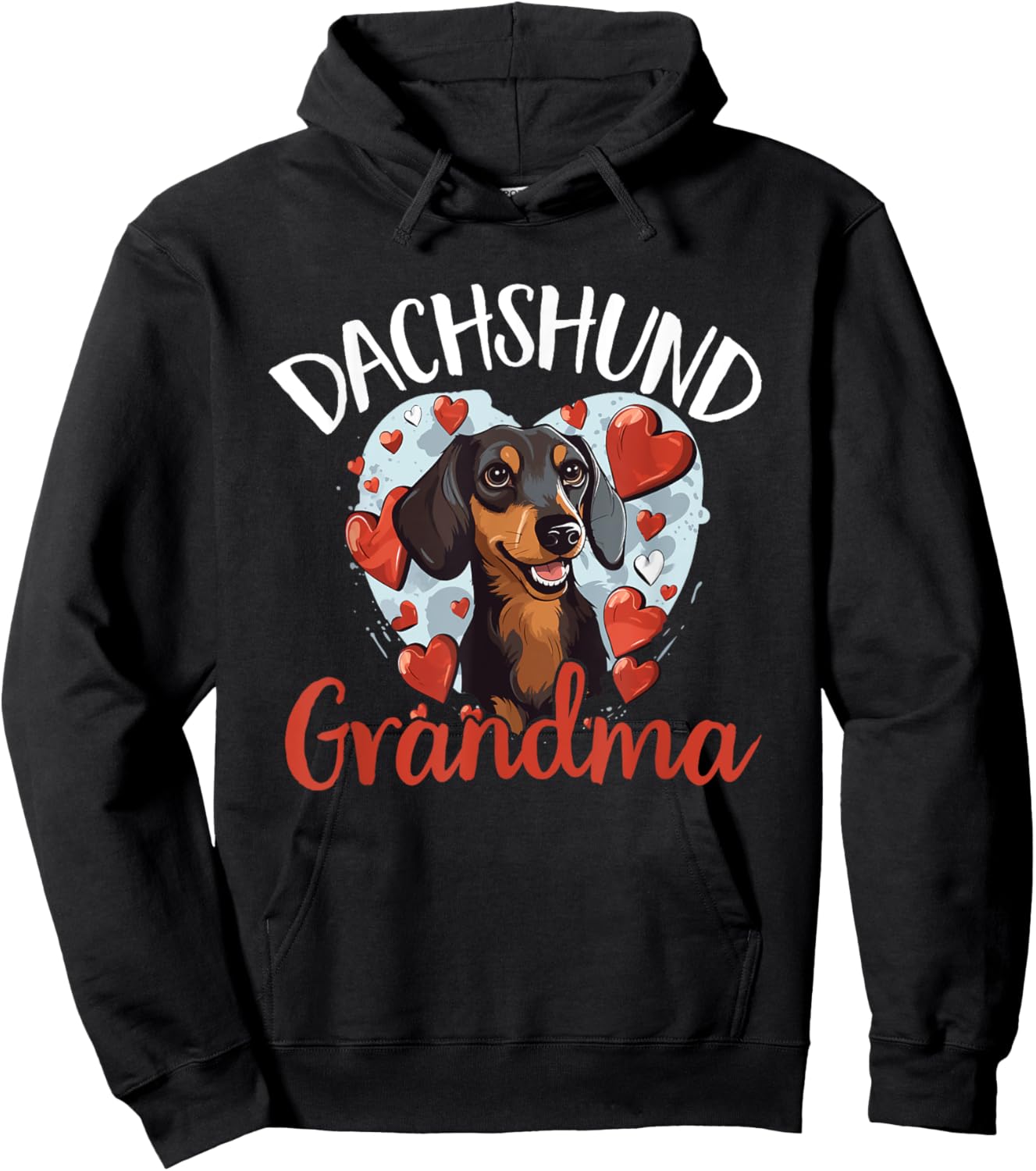 Dachshund wiener sausage dog Dachshund Grandma Hoodie - Hoodie | Black