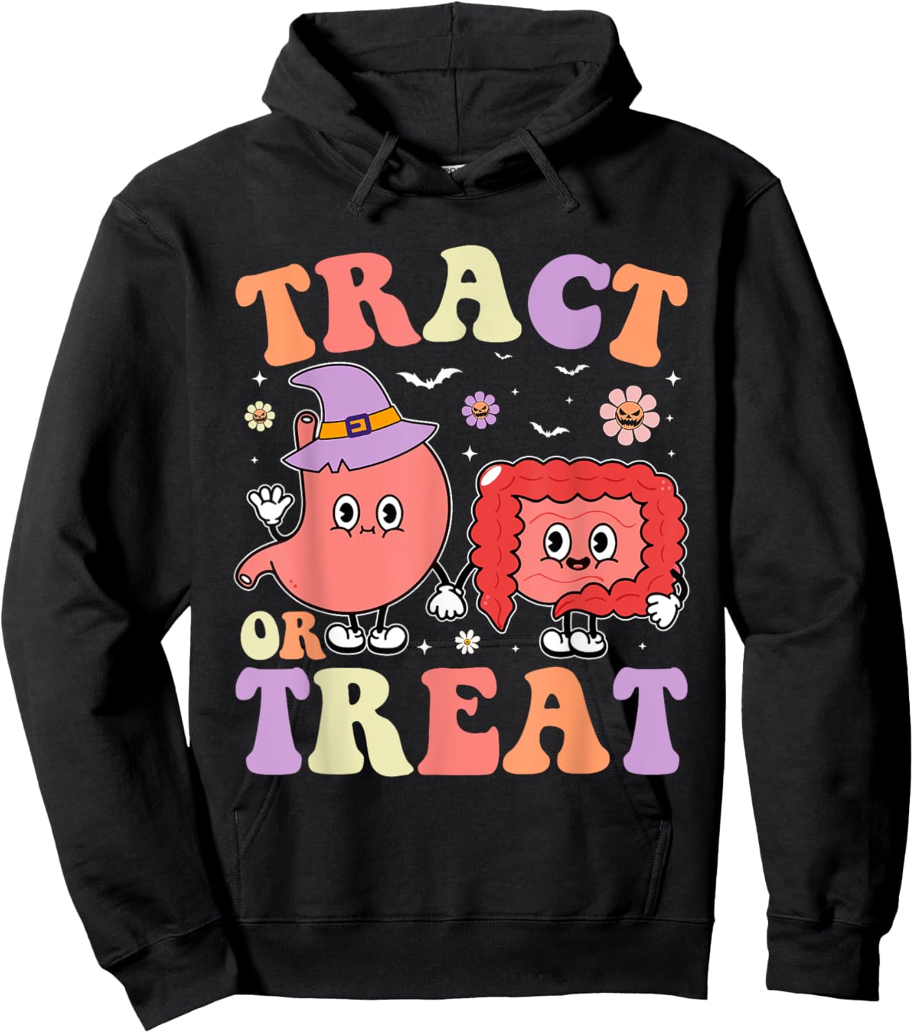 Tract Or Treat Endoscopy Nurse Halloween Cute Gastro Crew Hoodie - Hoodie | Black