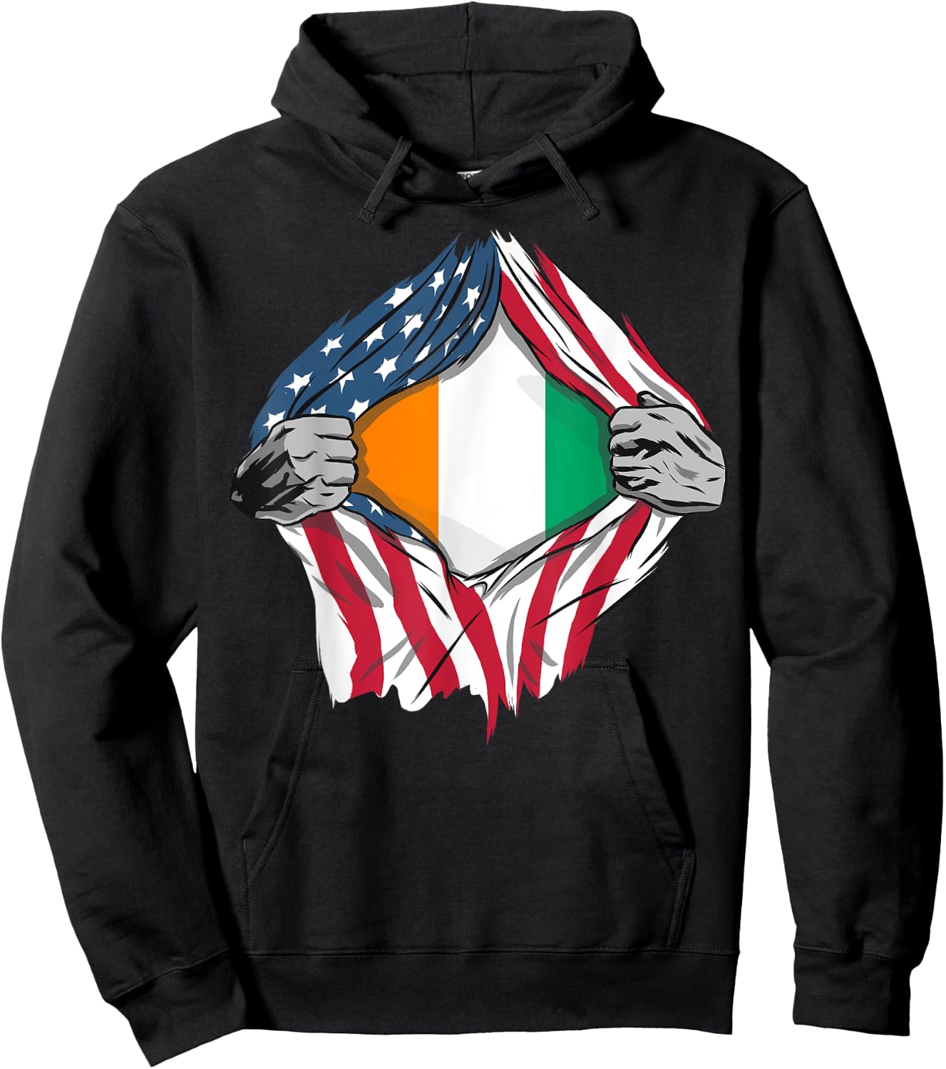 Cote D'Ivoire American Blood Inside Me - Country Flags Hoodie - Hoodie | Black