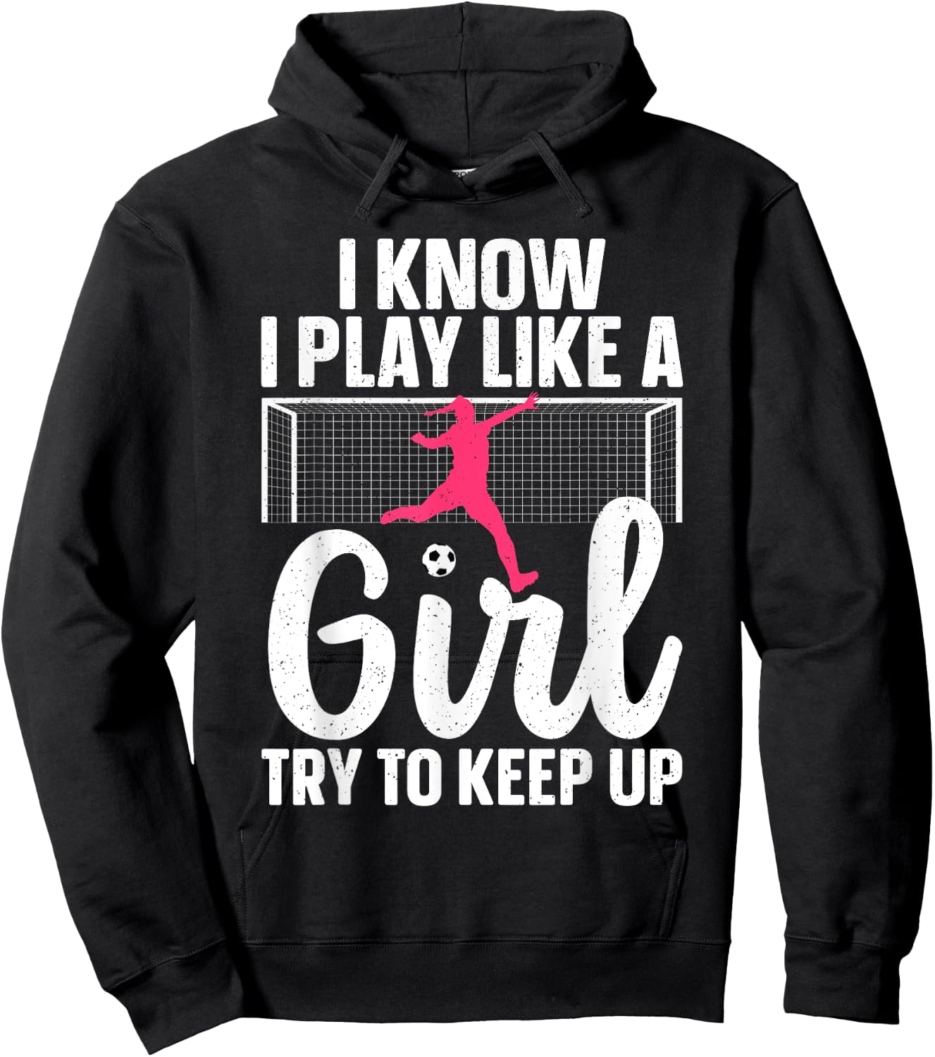 Funny Soccer Art Girls Soccer Player Soccer Lover Hoodie - Hoodie | Black