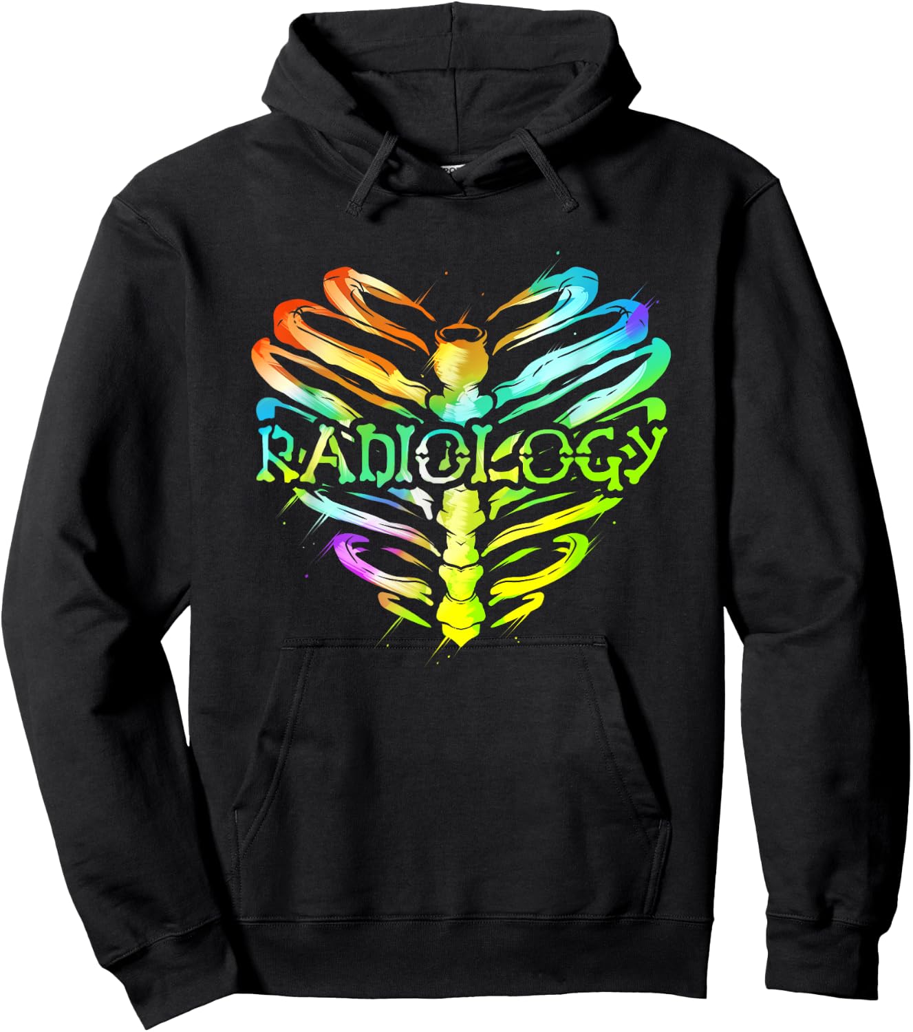 Radiology Heart Ribcage - Radiology Technician Gift Hoodie - Hoodie | Black