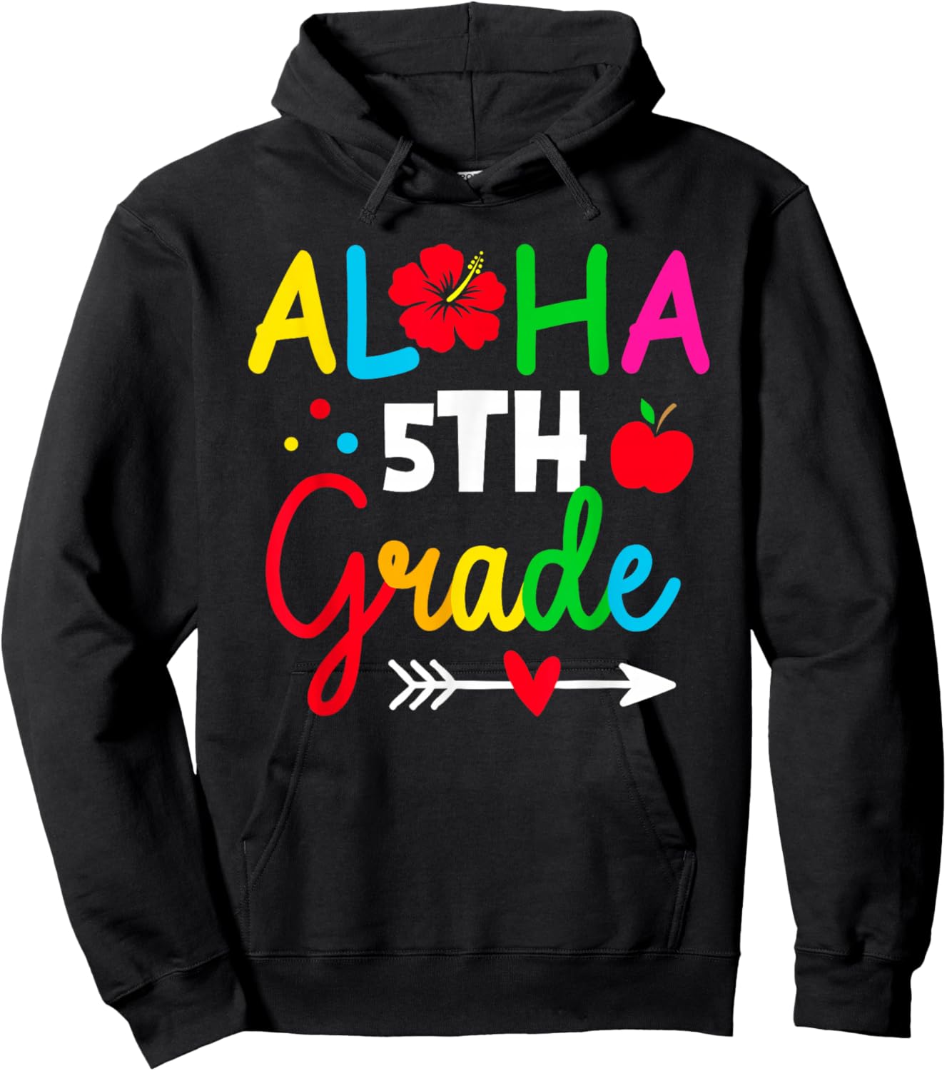 Aloha 5th Grade Teacher Kids 1st First Day Back To School Hoodie - Hoodie | Black