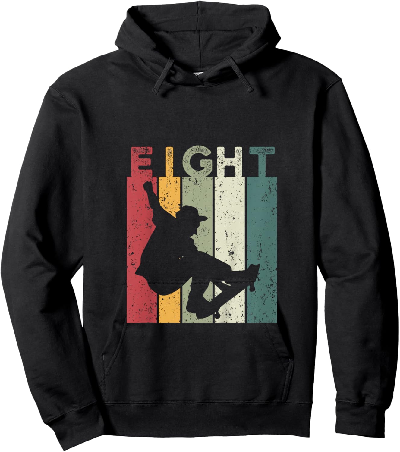 8 Years Old Skater Vintage Skateboard Skateboarder Hoodie - Hoodie | Black