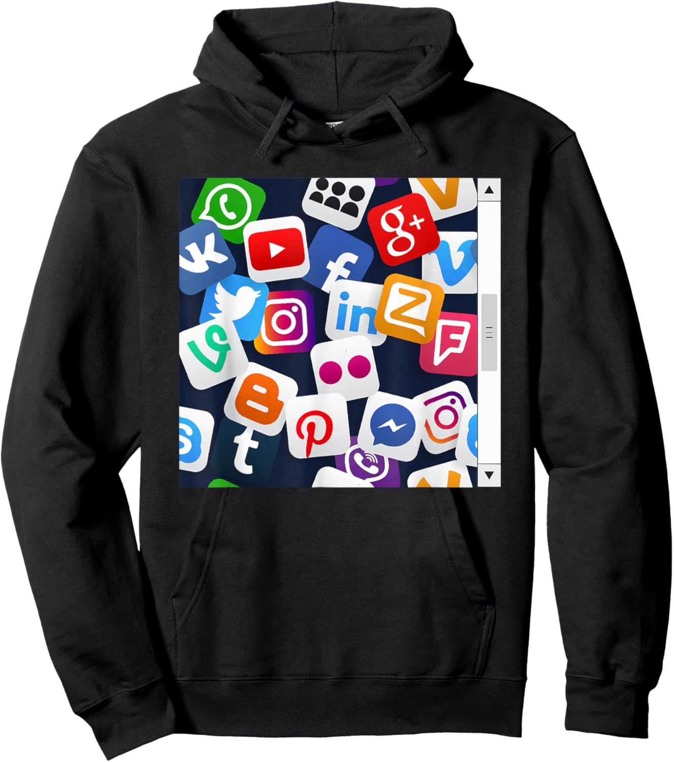 Social Media Feed Graphic Funny Teen Halloween Costume Hoodie - Hoodie | Black