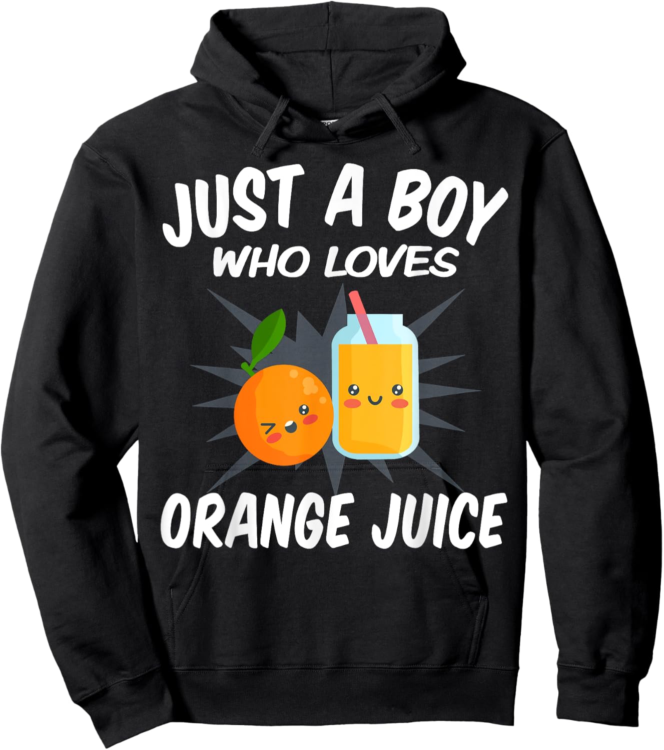 Just A Boy Who Loves Orange Juice – Funny Orange Juice Hoodie - Hoodie | Black