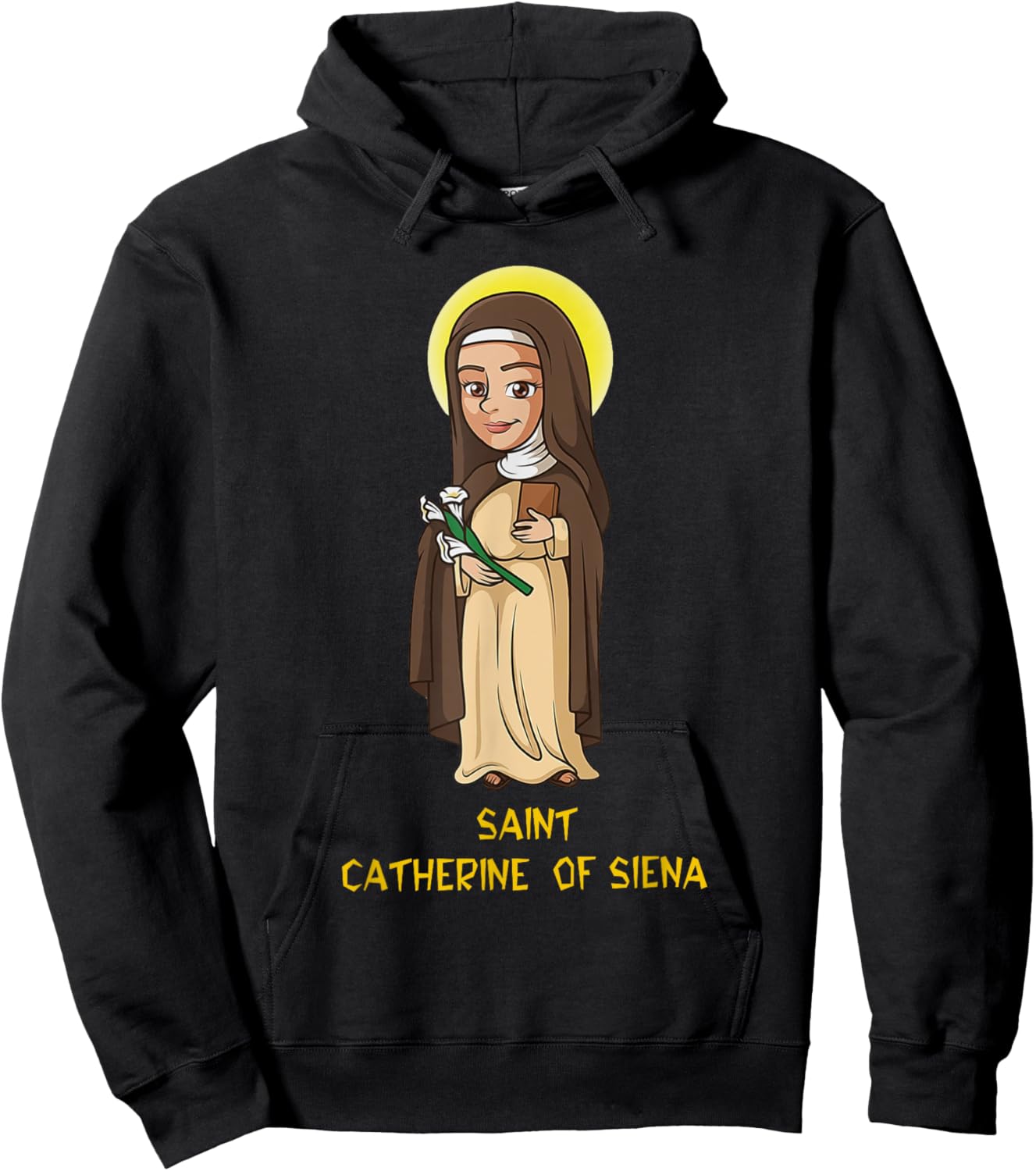 St.Catherine of Siena Catholic Purity Girls Teens Hoodie - Hoodie | Black