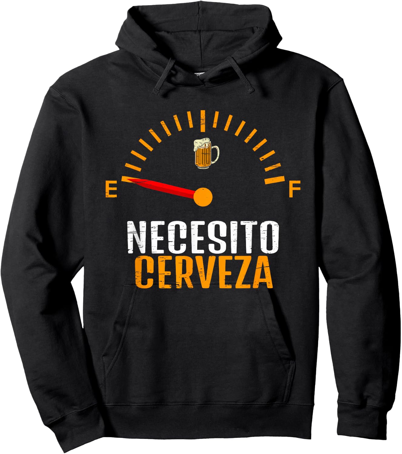 Necesito Cerveza Odometer Alcohol Drinking Beer Drunkard Pub Hoodie - Hoodie | Black