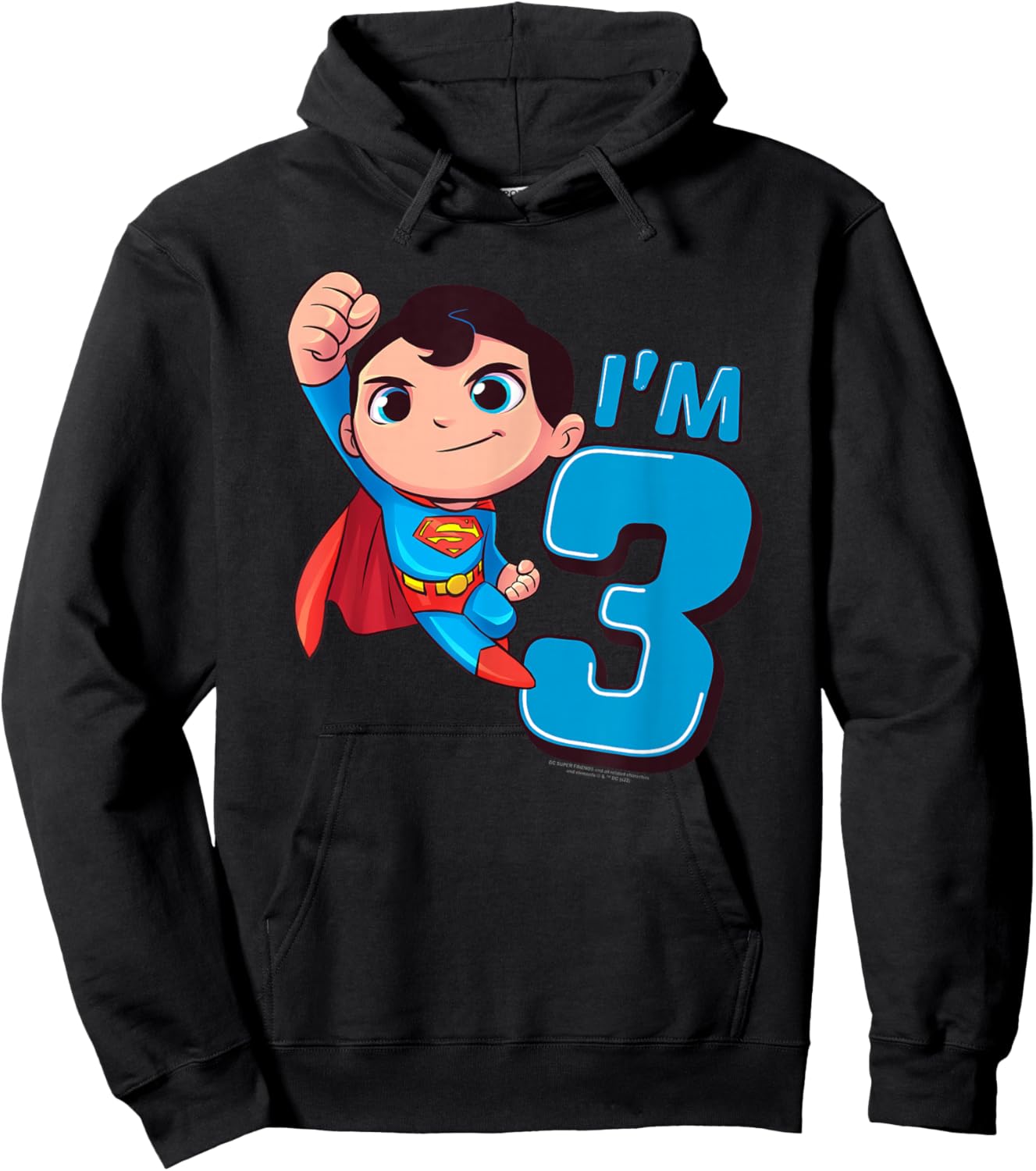 Superman 3rd Birthday Cute I'm 3 Hoodie - Hoodie | Black