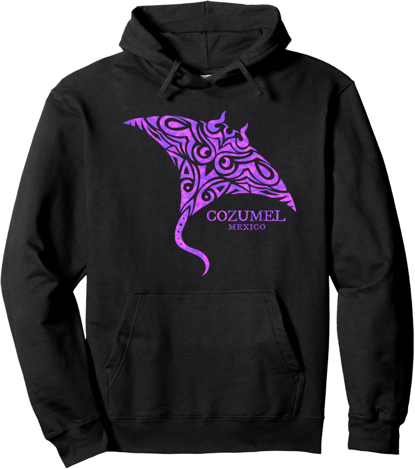 Cozumel Mexico Stingray Colorful Girls Souvenir Hoodie - Hoodie | Black