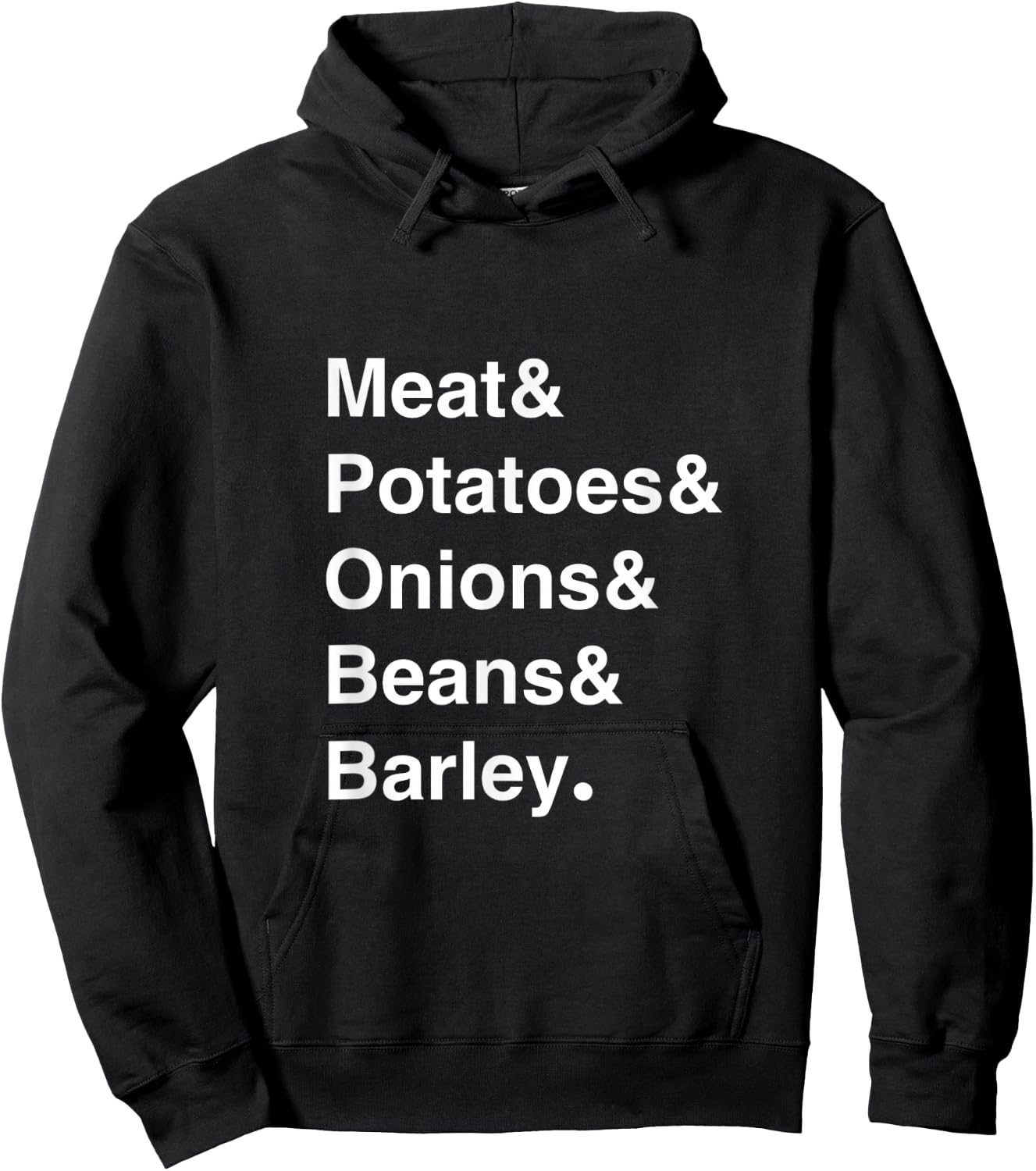Jewish Kosher Food Apparel Cholent Nutrition Ingredients Hoodie - Hoodie | Black