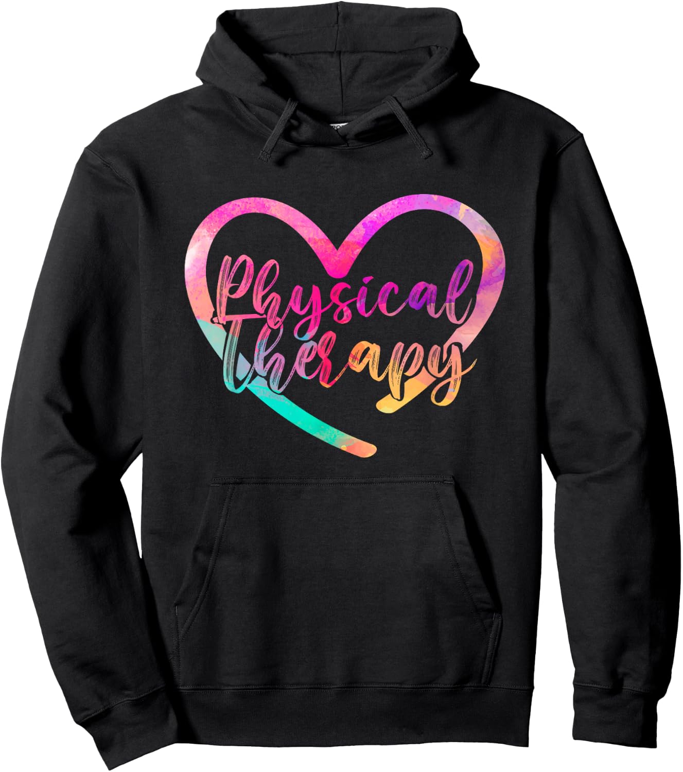 Love PTA Doctor Heart Physical Valentines Day Gift Therapy Hoodie - Hoodie | Black