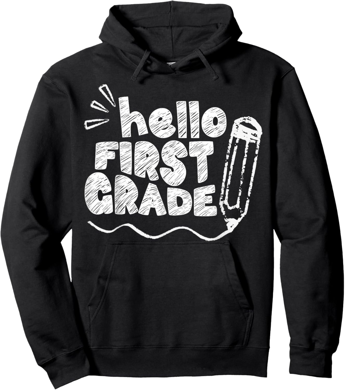 Hello First Grade Team 1st Grade Back to School Teacher Kids Hoodie - Hoodie | Black